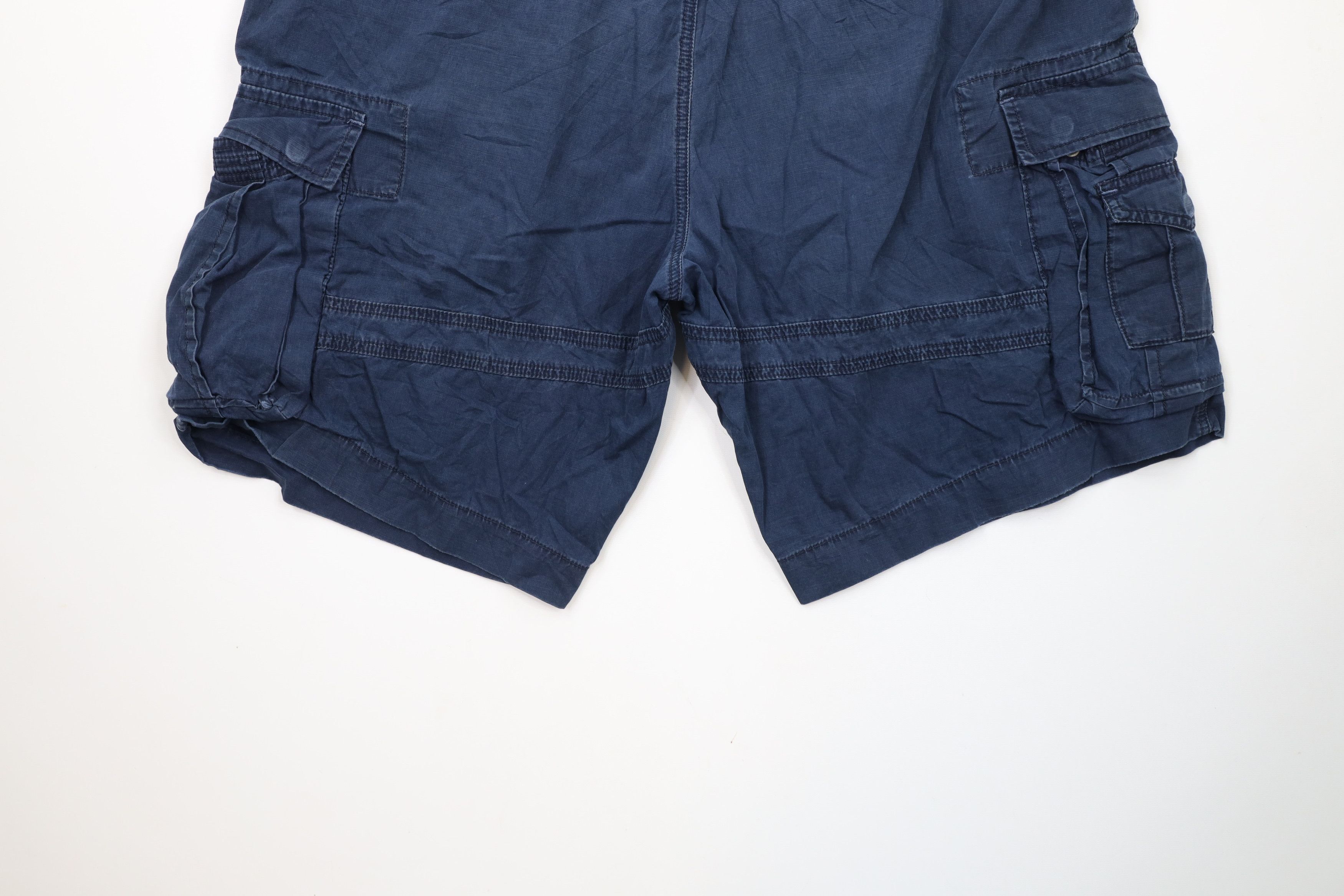 Ralph Lauren × Vintage Vintage 90s Ralph Lauren Surplus Cargo Shorts Navy Blue Size US 40 / EU 56 - 13 Thumbnail