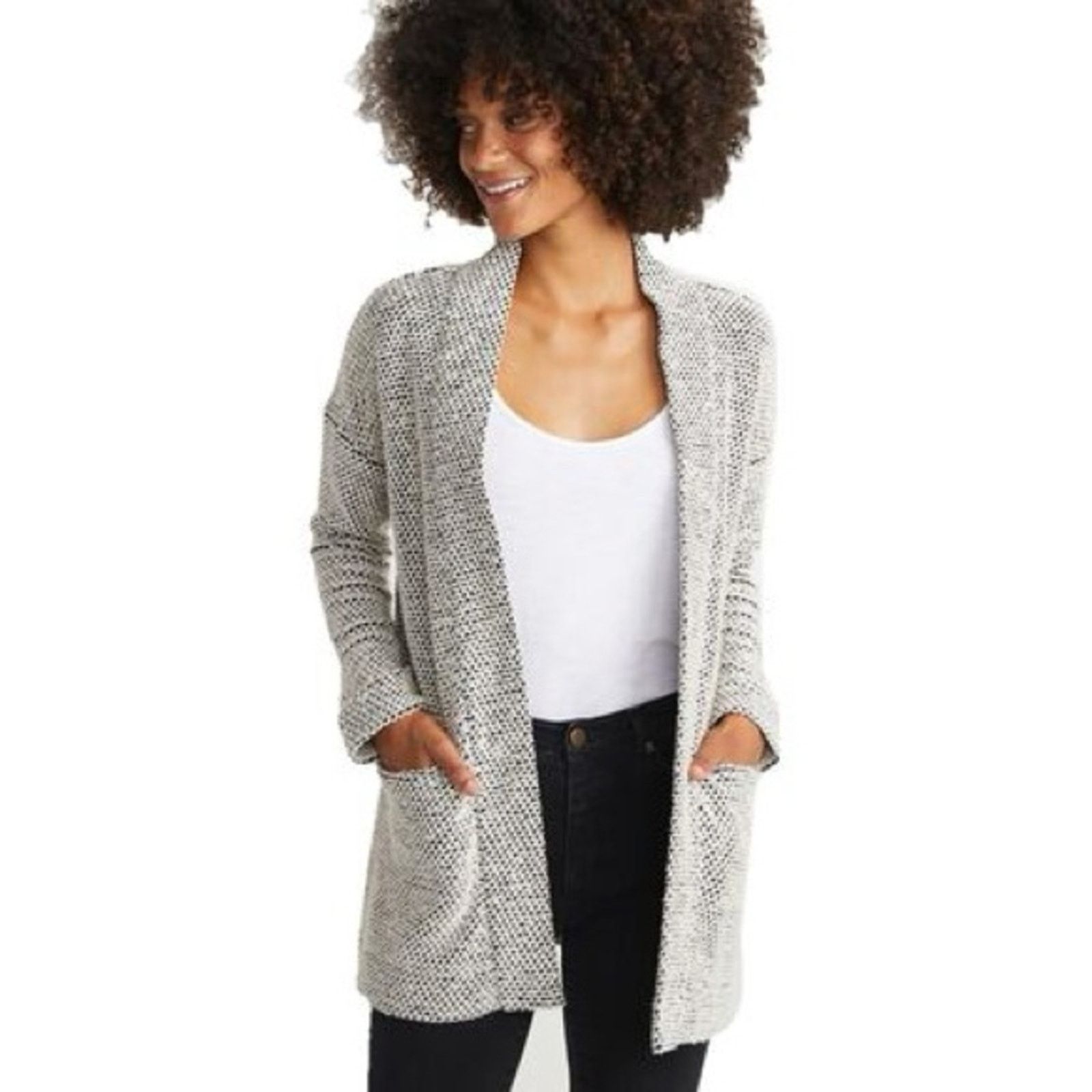 Marine Layer Marine Layer Women’s Birdseye Cardigan XS EUC Size XS / US 0-2 / IT 36-38 - 2 Thumbnail