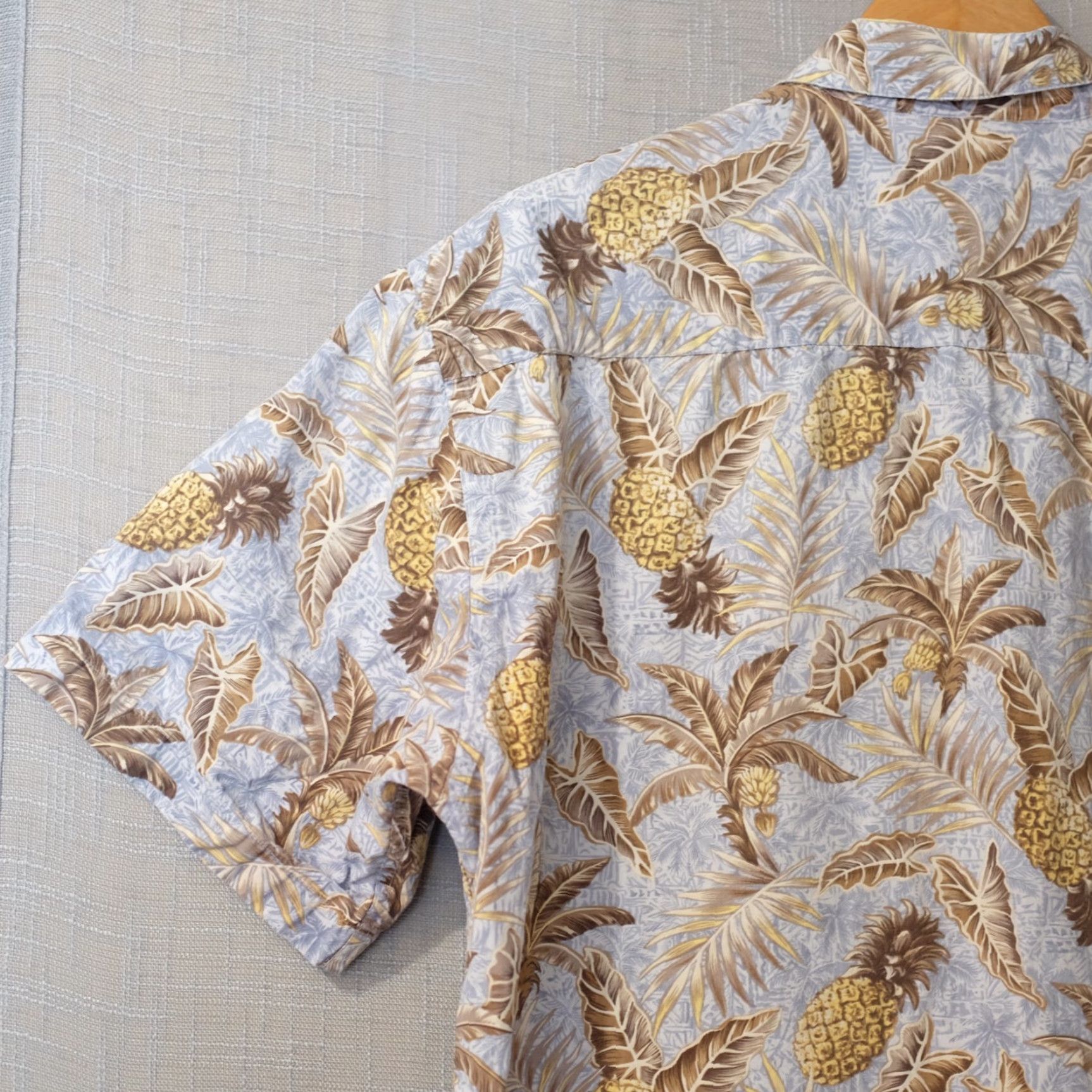 Vintage Hollis River Short Sleeve Button Shirt Leaves Print 100% Cotton Mens L #A17-22 Size US L / EU 52-54 / 3 - 6 Thumbnail