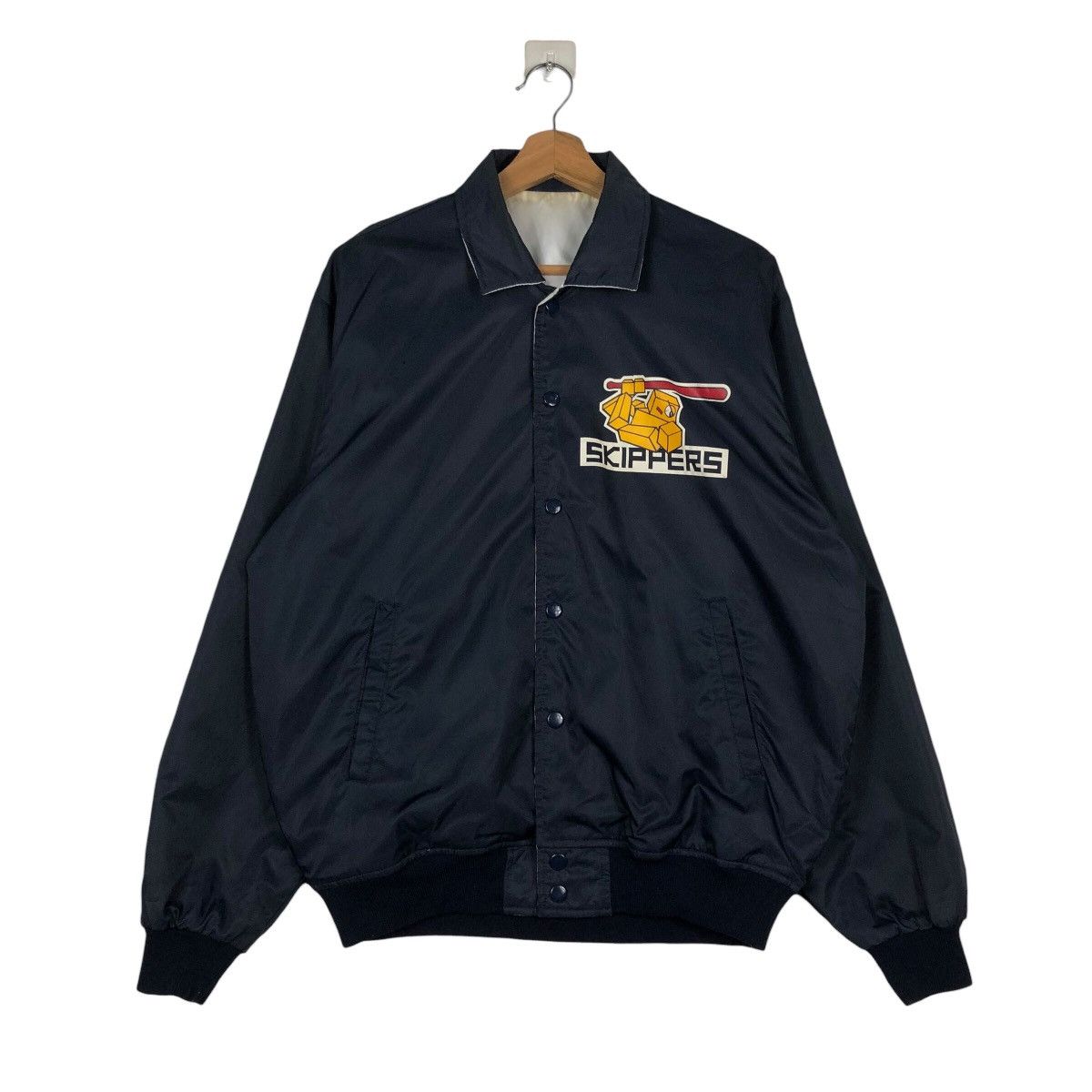 Japanese Brand 📌Vintage Reversible Bomber Jacket Cricket Team Big Logo Size US L / EU 52-54 / 3 - 2 Thumbnail