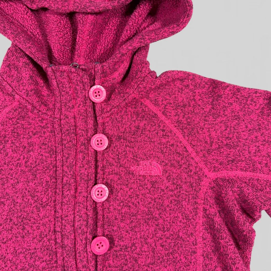 The North Face The North Face SweatER Womens M Pink Heather Mock Neck Hooded Raglan Sleeve Logo Fleece Pullover Size M / US 6-8 / IT 42-44 - 2 Thumbnail