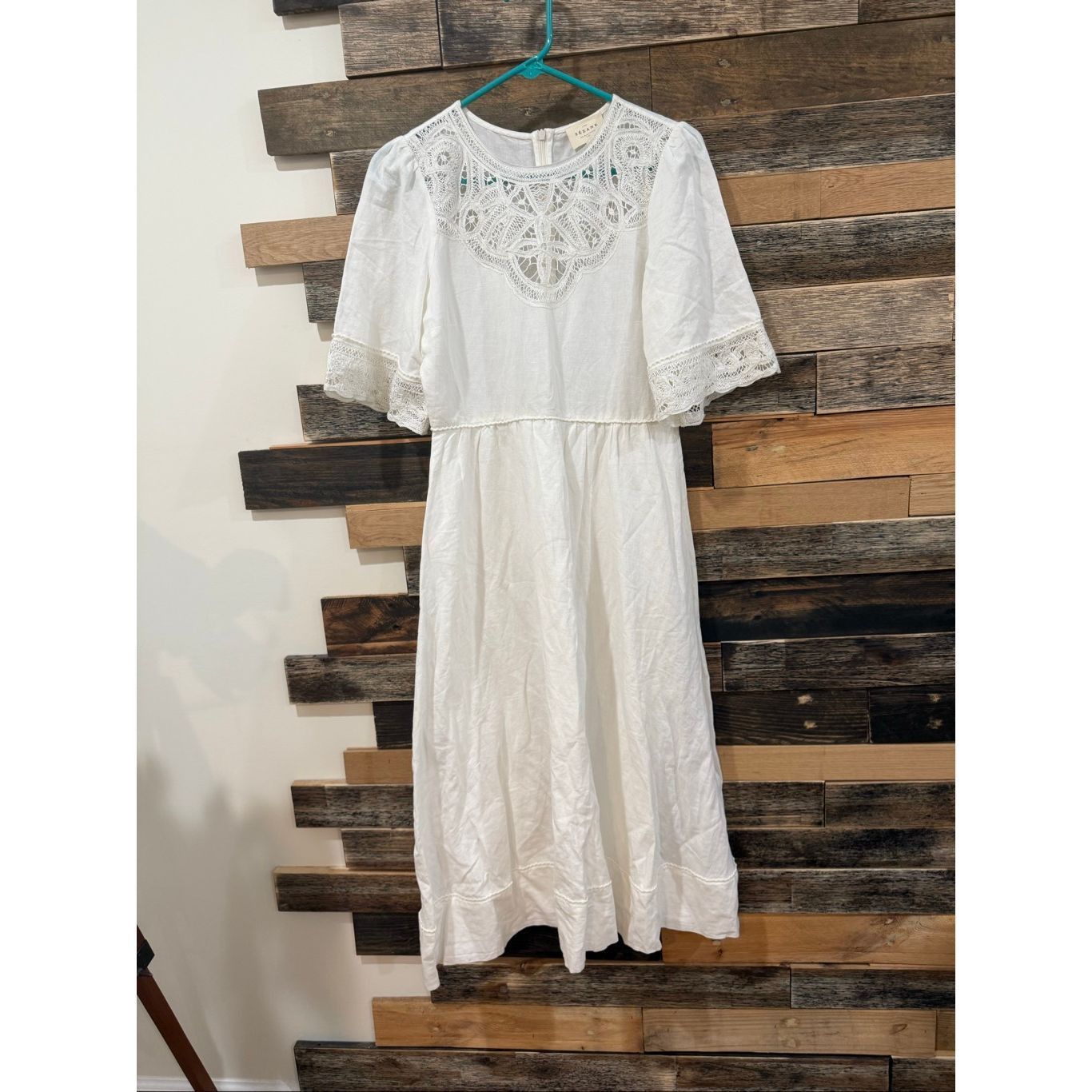 knee length dresses for ladies Szane Linen & Cotton Dress