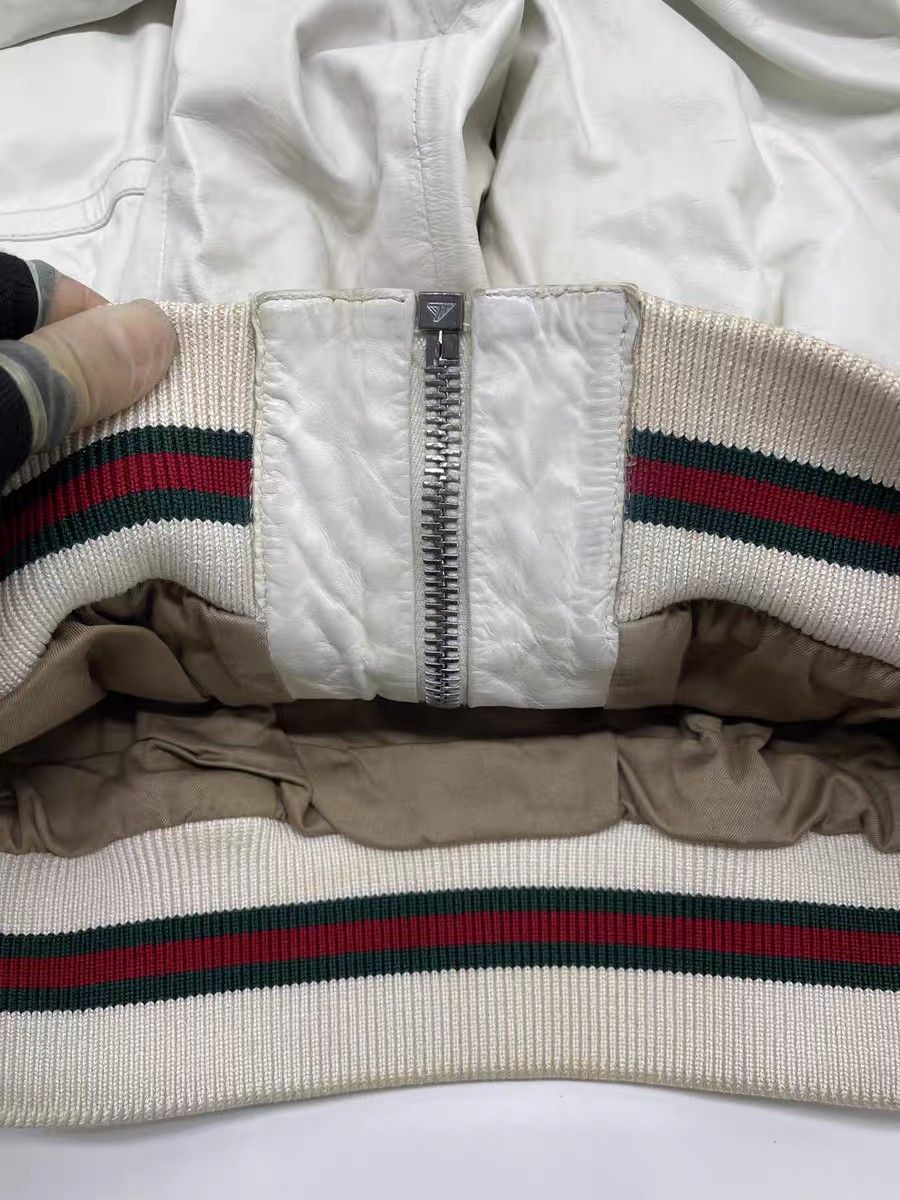 Gucci Gucci Cream Leather Bomber Jacket-2506 Size US M / EU 48-50 / 2 - 4 Thumbnail