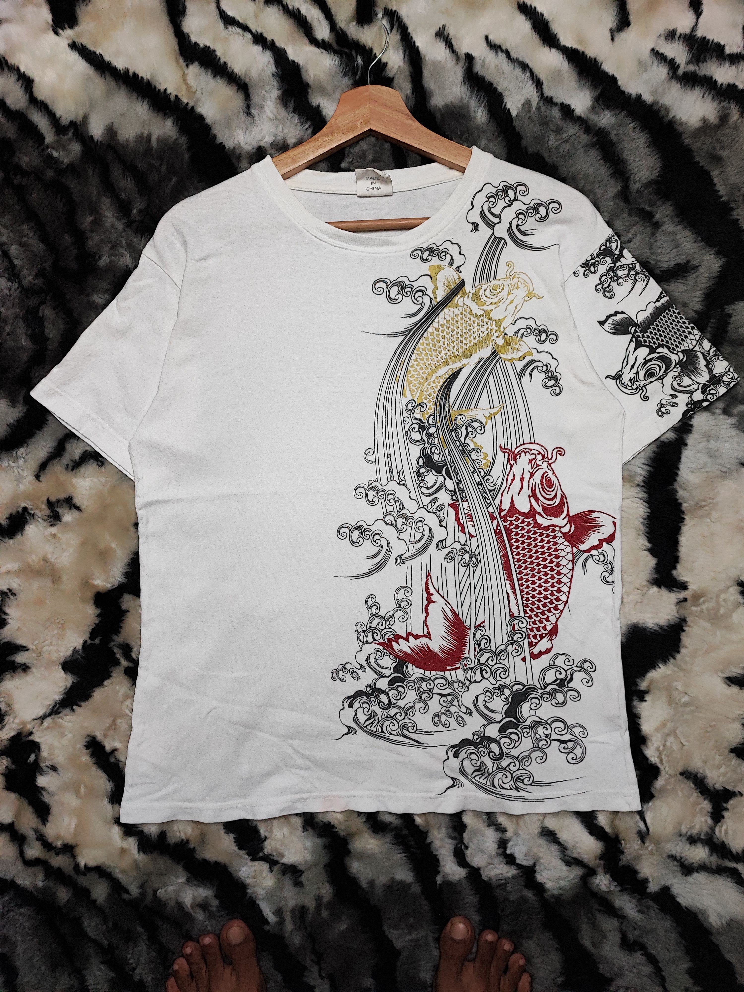 Number (N)ine Sukajan Tshirt Gold Fish Japan Size US M / EU 48-50 / 2 - 2 Thumbnail