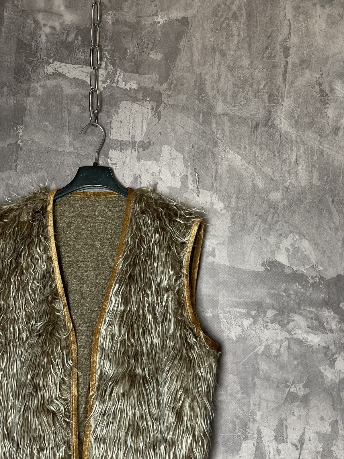 Hysteric Glamour × Japanese Brand 2000s Faux Fur Vest Shag Hair Mongolian Punk Fuzzy Rockstar Size L / US 10 / IT 46 - 3 Thumbnail