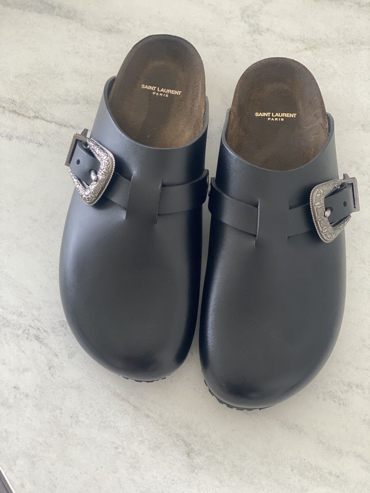 Yves Saint Laurent Saint Laurent Western Buckle Mule Size US 11.5 / EU 44-45 - 4 Thumbnail