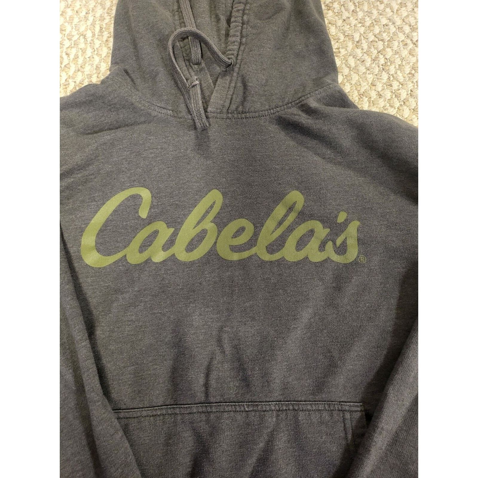 Cabelas Cabelas Mens Large Hoodie Sweatshirt Gray Green Grailed