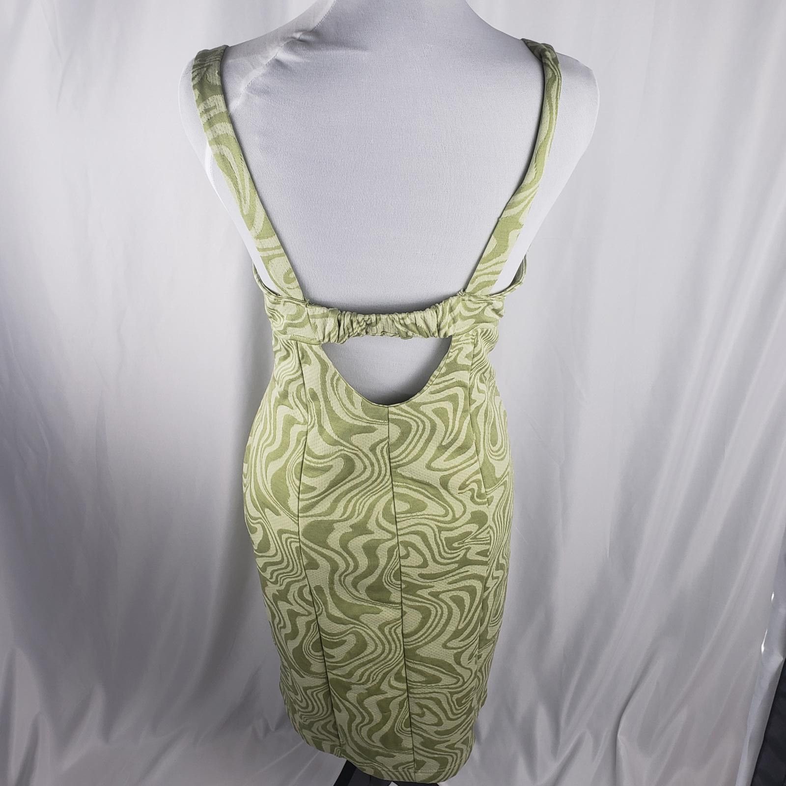 Forever 21 Forever 21 green marble retro Chic Green Swirl Pattern Dress Size XL / US 12-14 / IT 48-50 - 7 Thumbnail