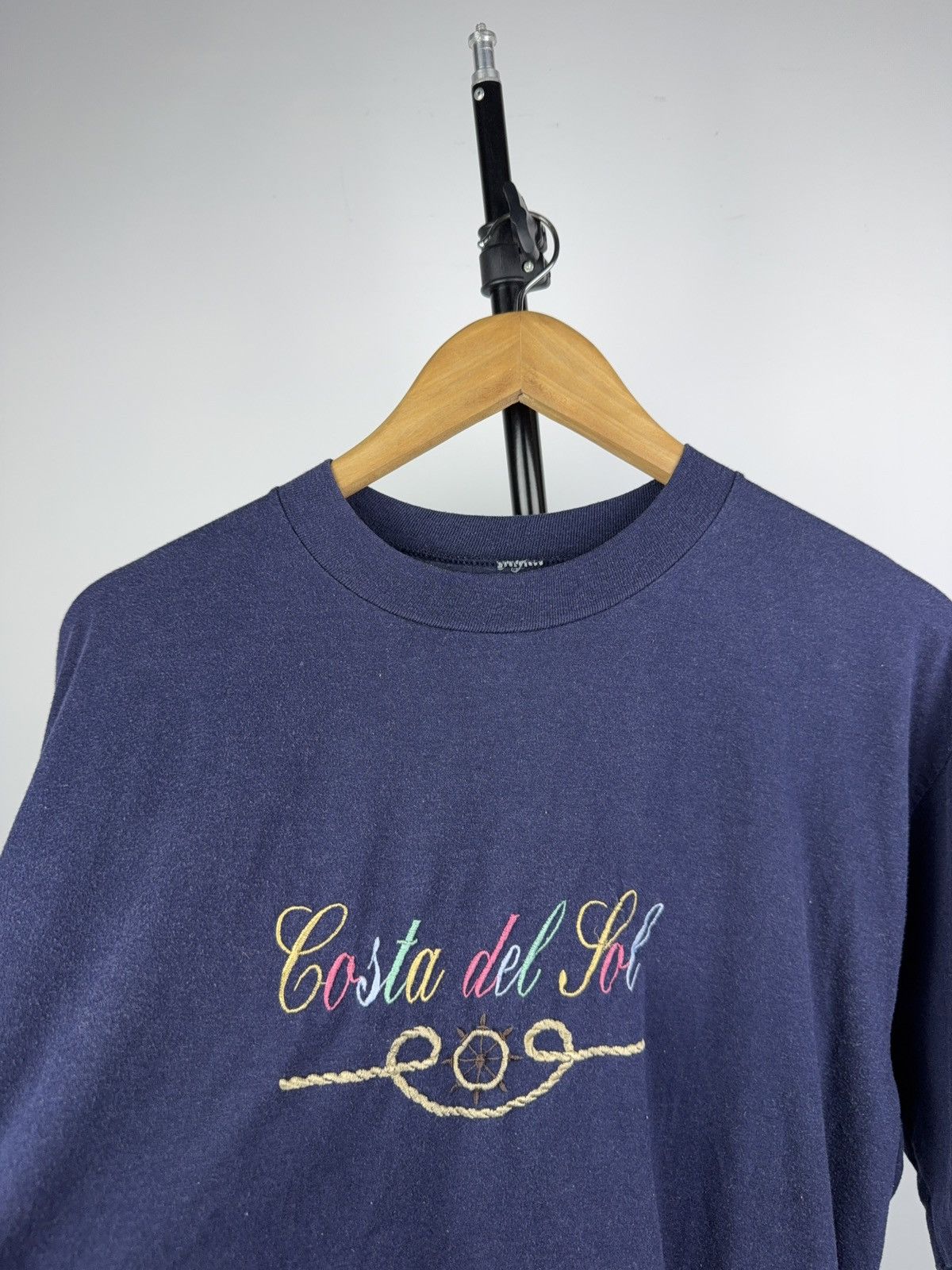 Vintage Vintage Retro Costa Del Sol Embroidered Nautical Tee 90s Size US M / EU 48-50 / 2 - 2 Thumbnail