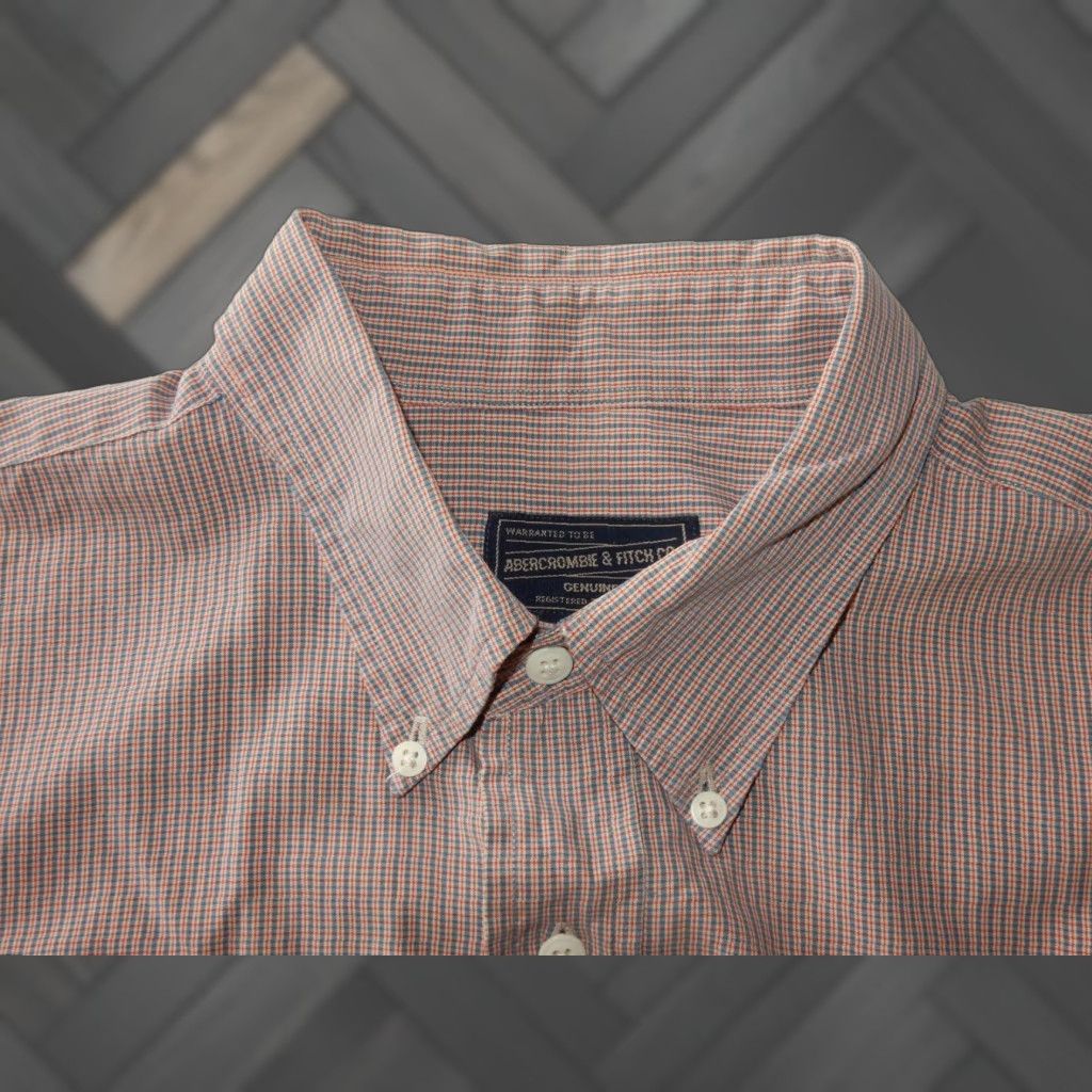 Abercrombie & Fitch VINTAGE Abercrombie & Fitch Men's Long Sleeve Plaid Button-Up Shirt Size L Adults Red & Blue Size US L / EU 52-54 / 3 - 1 Thumbnail