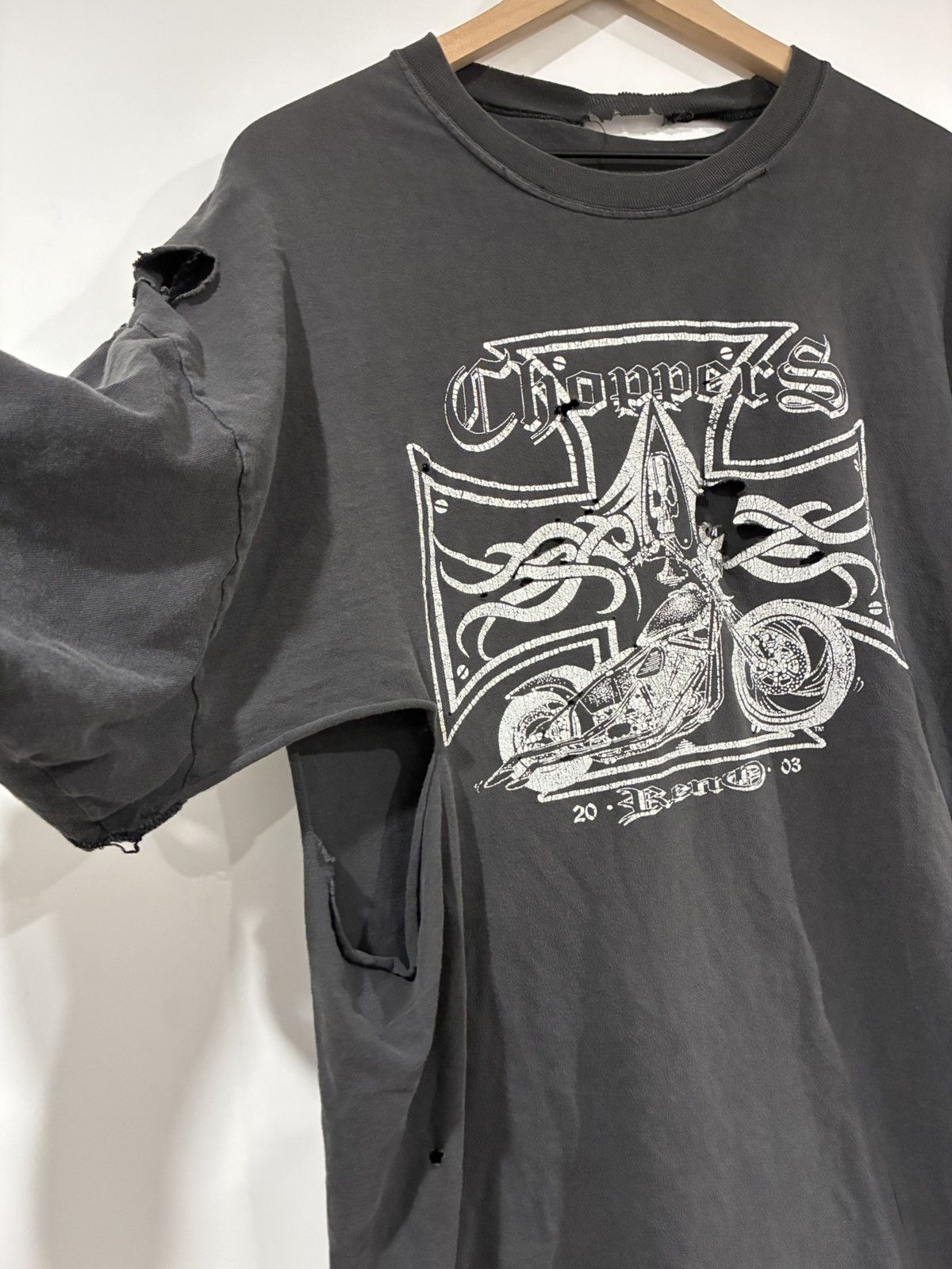 Vintage Thrashed, West Coast chopper style biker T-shirt Size US XL / EU 56 / 4 - 3 Thumbnail