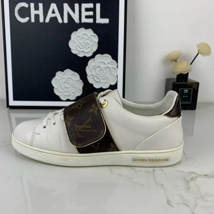 Louis Vuitton Louis Vuitton Frontrow White Leather Sneakers -2508 Size US 7 / IT 37 - 7 Thumbnail