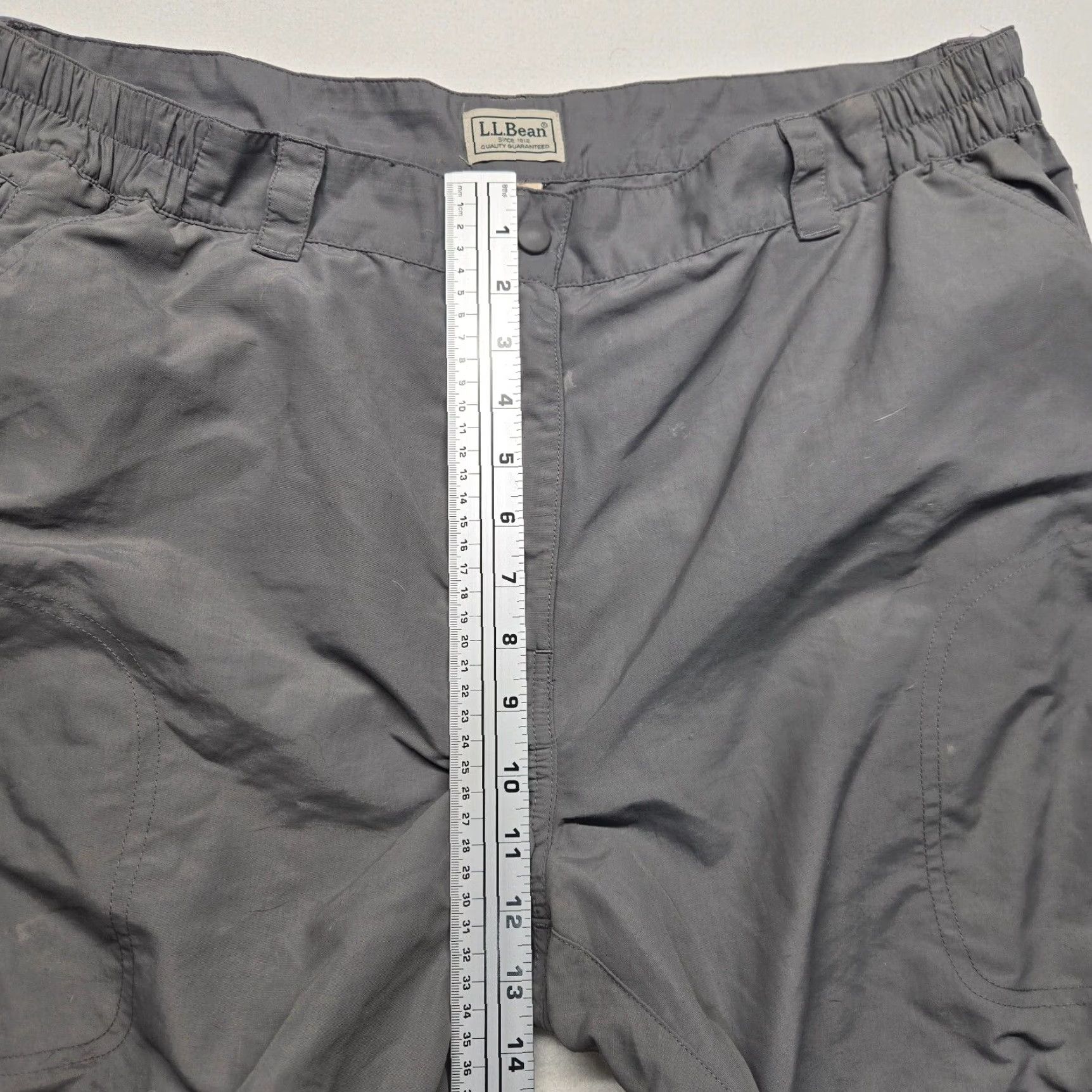 Vintage L.L. Bean Women's Convertible Cargo Pants Zip Off Shorts Gray Adult Large Size 36" / US 14 / IT 50 - 6 Thumbnail