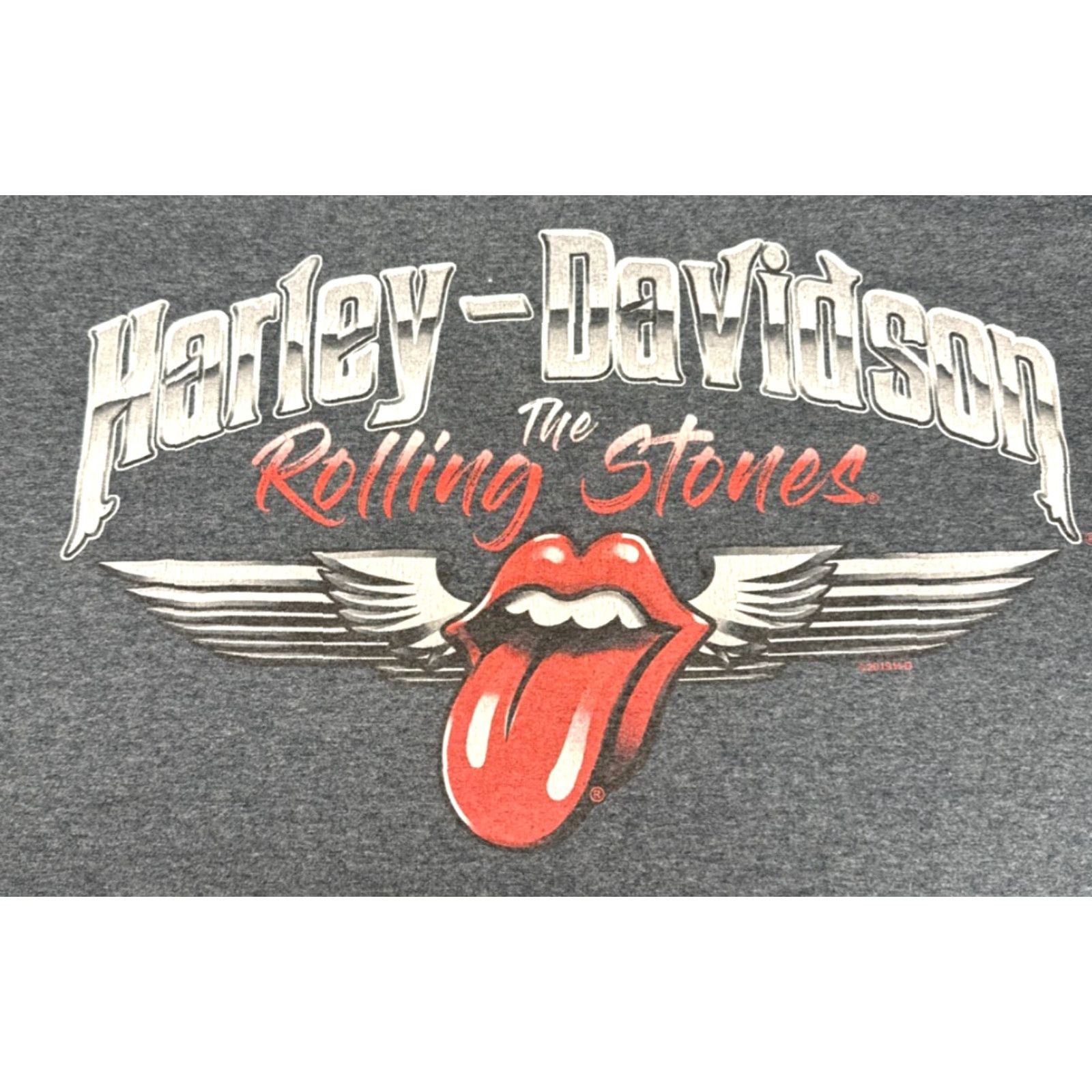 Harley Davidson Harley-Davidson Men’s Tee Gray Short Sleeve Crew Neck M Rolling Stones Chrome Wings Nashville TN Size US M / EU 48-50 / 2 - 2 Thumbnail