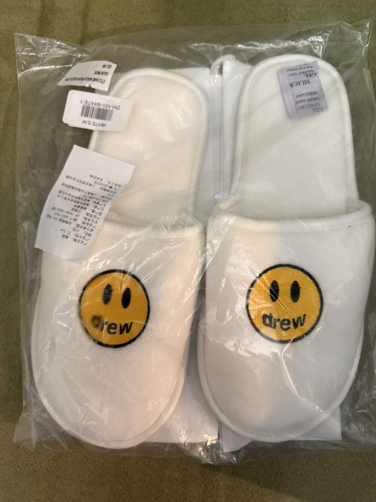Drew House Drew House x Justin Bieber S/M white Smiley Logo slippers Size US 8 / EU 41 - 2 Thumbnail