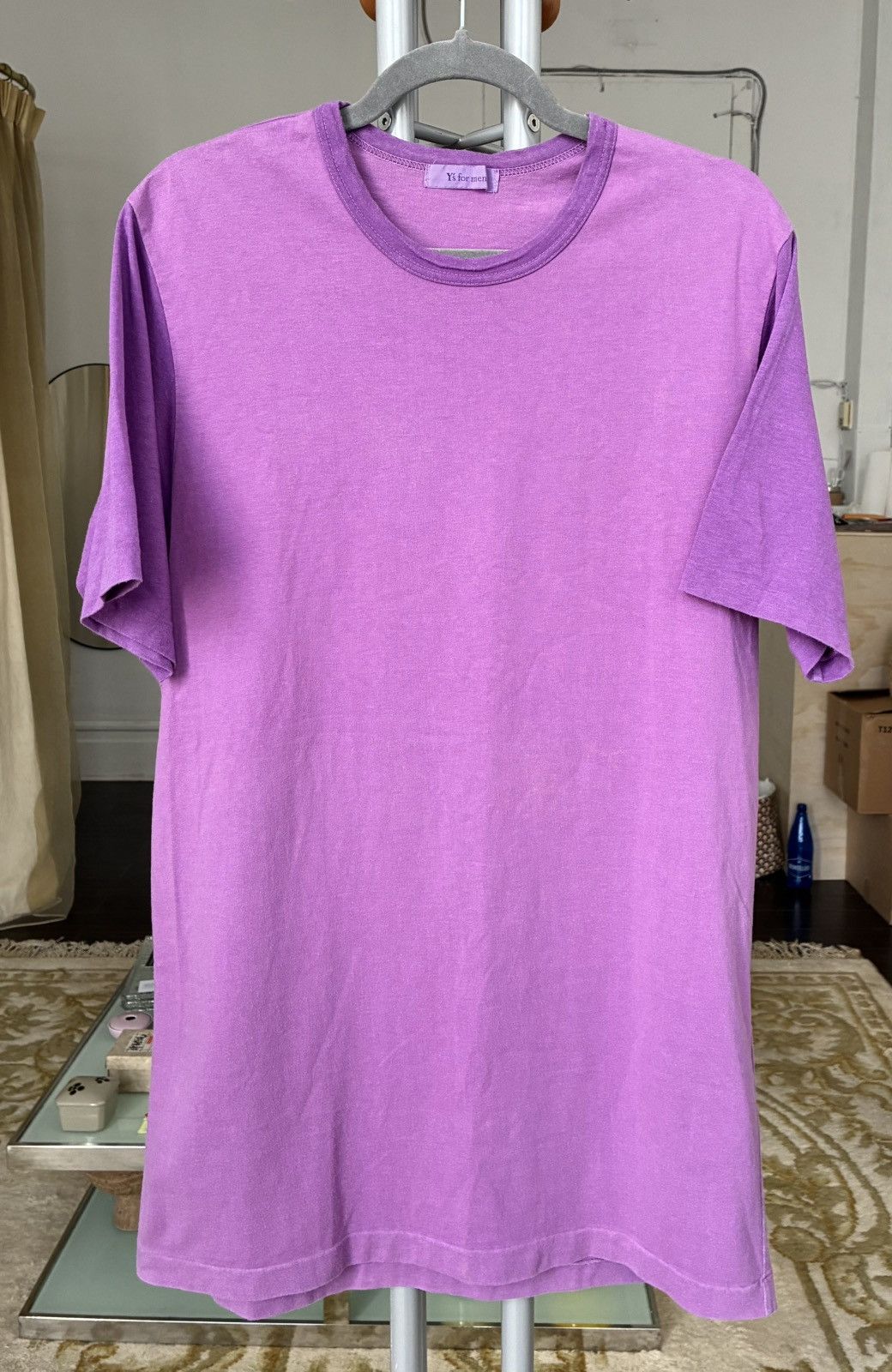 Yohji Yamamoto Yohji Yamamoto Y’s for Men SS02 Two Tone Purple T Shirt Size US L / EU 52-54 / 3 - 2 Thumbnail
