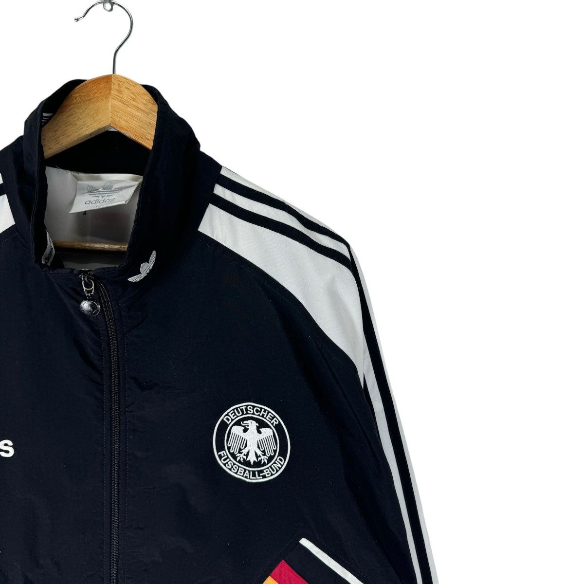 Adidas × Descente ⚡️VINTAGE 90s ADIDAS GERMANY 1994-96 TRACK JACKET Size US L / EU 52-54 / 3 - 4 Thumbnail