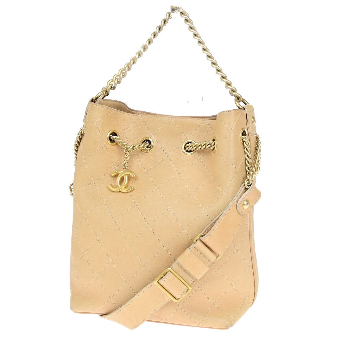 Chanel Chanel On My Shoulder Drawstring Bag Quilted Calfskin Size ONE SIZE - 1 Thumbnail