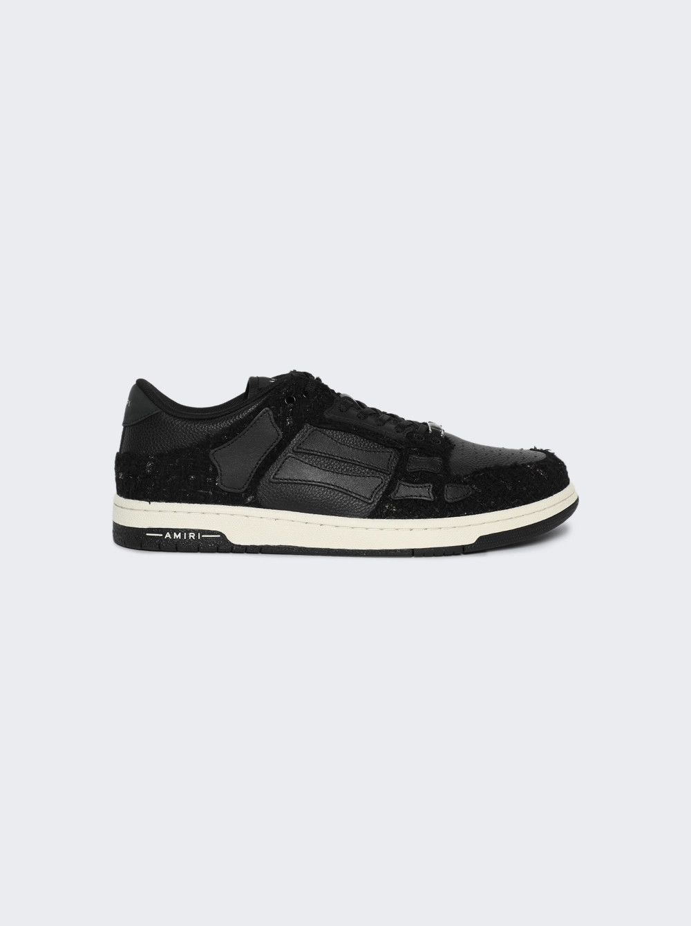 Amiri o1mle0326 Boucle Skelton Low-Top Sneakers in Black Size US 15 / EU 48 - 1 Thumbnail