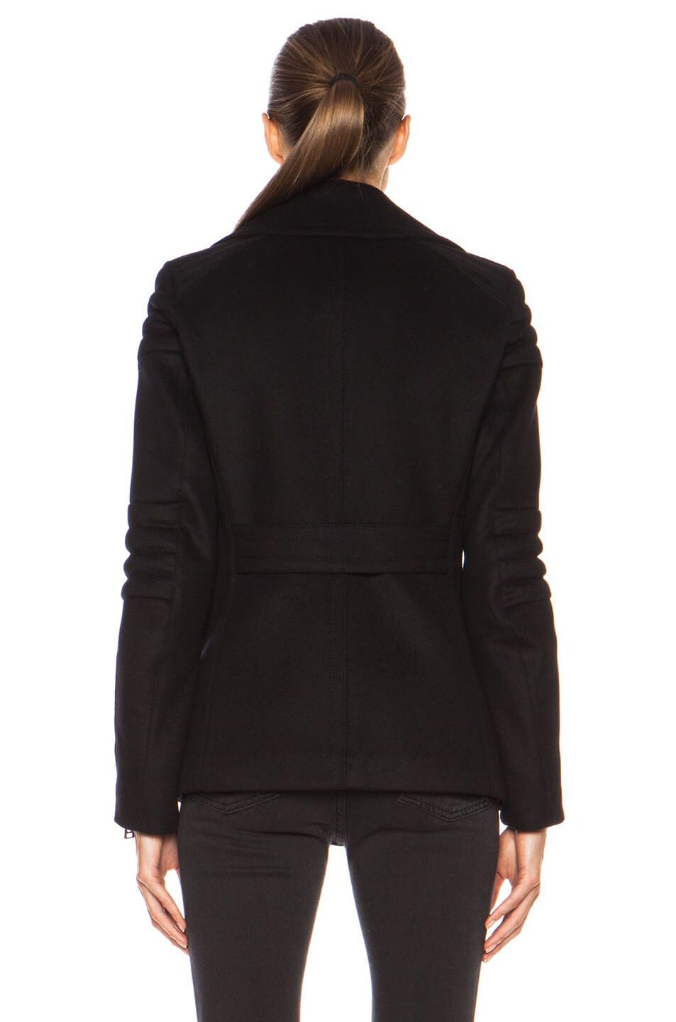 Belstaff Belstaff Women's Croft Wool Cashmere Peacoat in Black Size M / US 6-8 / IT 42-44 - 4 Thumbnail