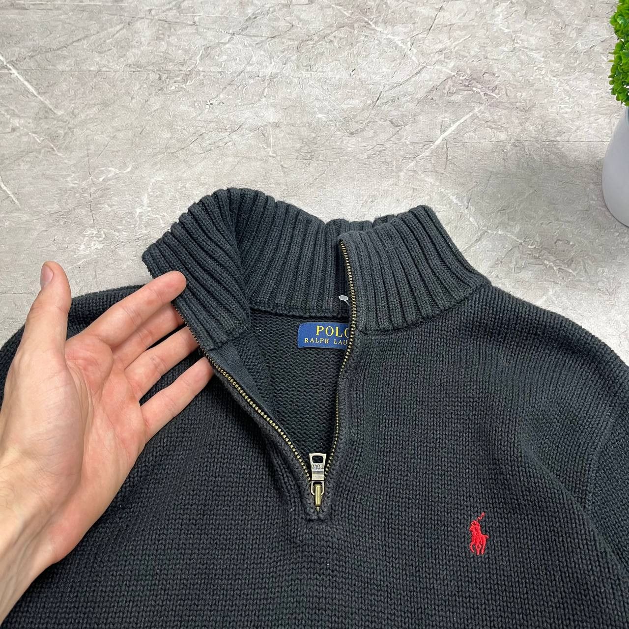 Japanese Brand Black Polo Raplh Lauren Black 1/4 Zip Sweatshirt Size M Size US M / EU 48-50 / 2 - 8 Thumbnail