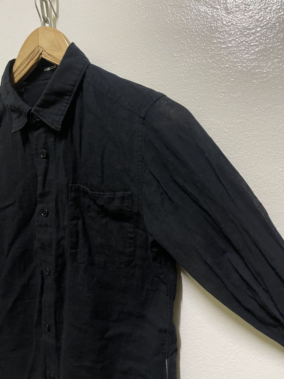 Issey Miyake Zucca Long Sleeve Button Up Black Size M / US 6-8 / IT 42-44 - 4 Thumbnail