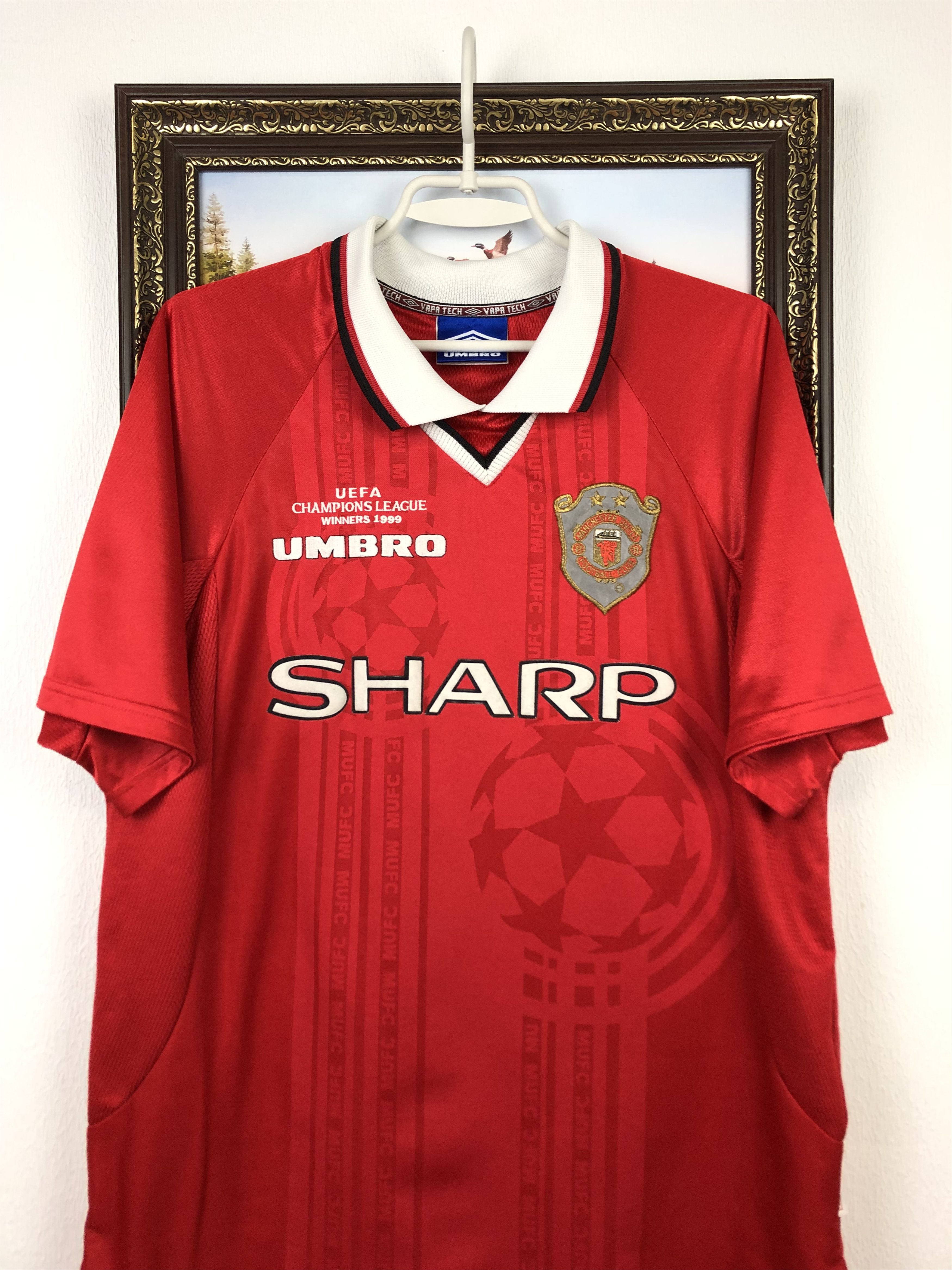 Vintage Manchester United Cup Shirt shirt 1997 Soccer Jersey Size US L / EU 52-54 / 3 - 2 Thumbnail