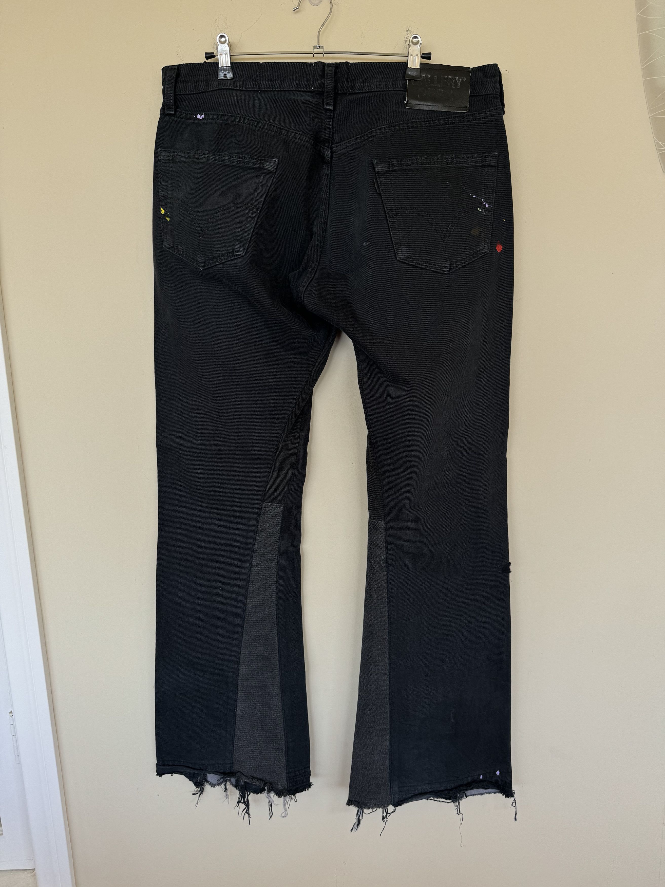 Gallery Dept. 1/1 Black Gallery Dept Flares W G Patches Size US 33 - 8 Thumbnail