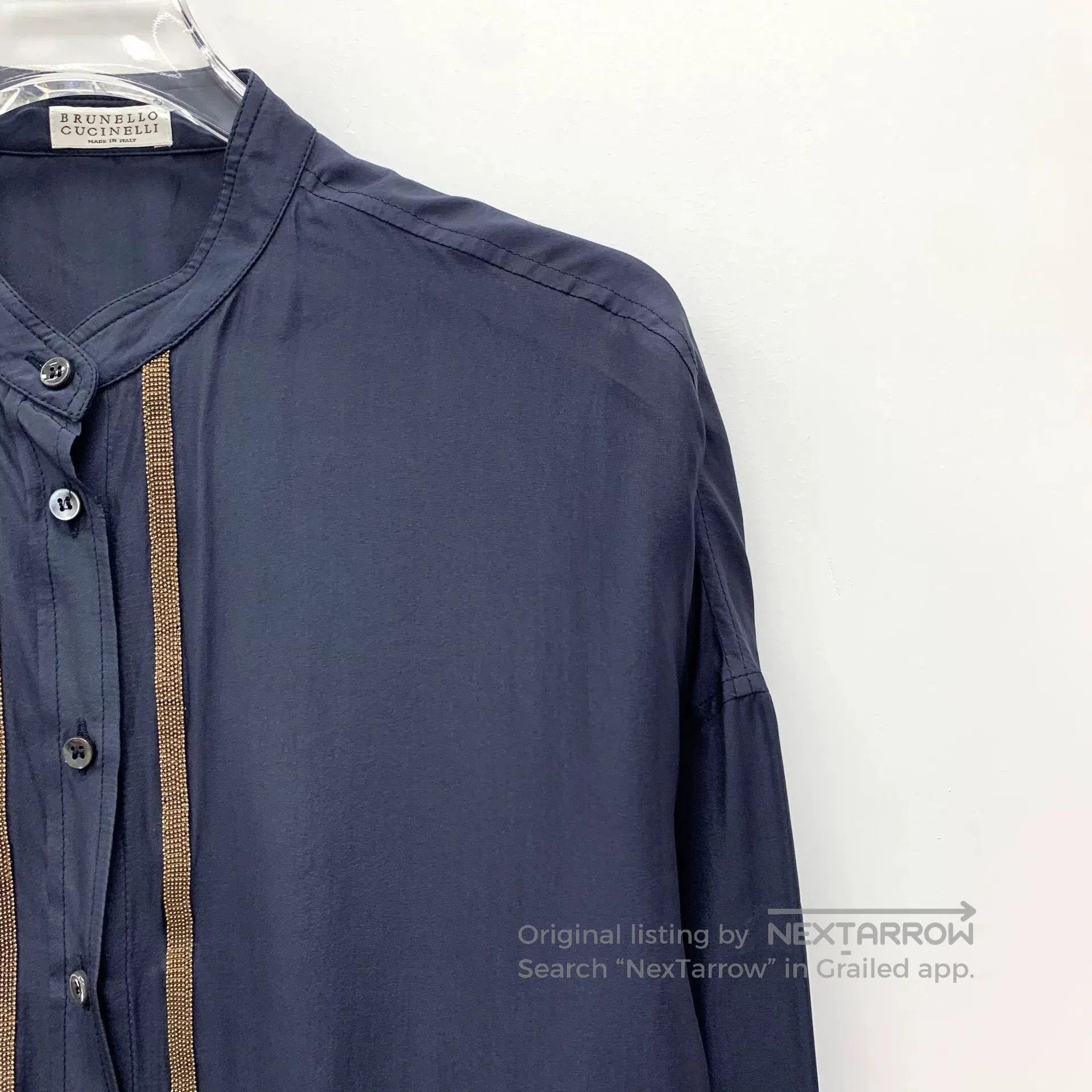 Brunello Cucinelli Brunello Cucinelli Silk Long-Sleeve Shirt. Size US M / EU 48-50 / 2 - 3 Thumbnail