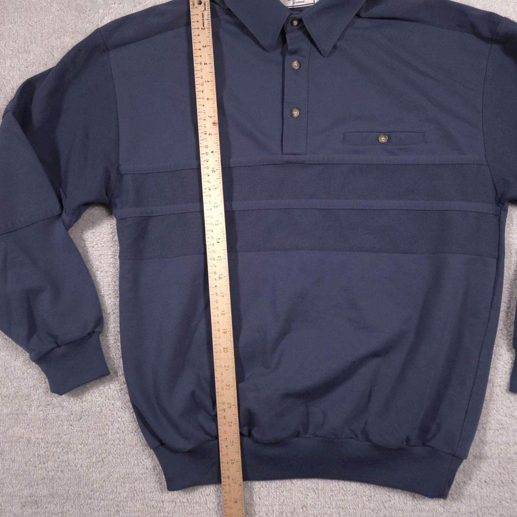 Vintage Classics by Palmland Sweater Mens Large Blue Collared Knit Pullover Long Sleeve Size US L / EU 52-54 / 3 - 7 Thumbnail