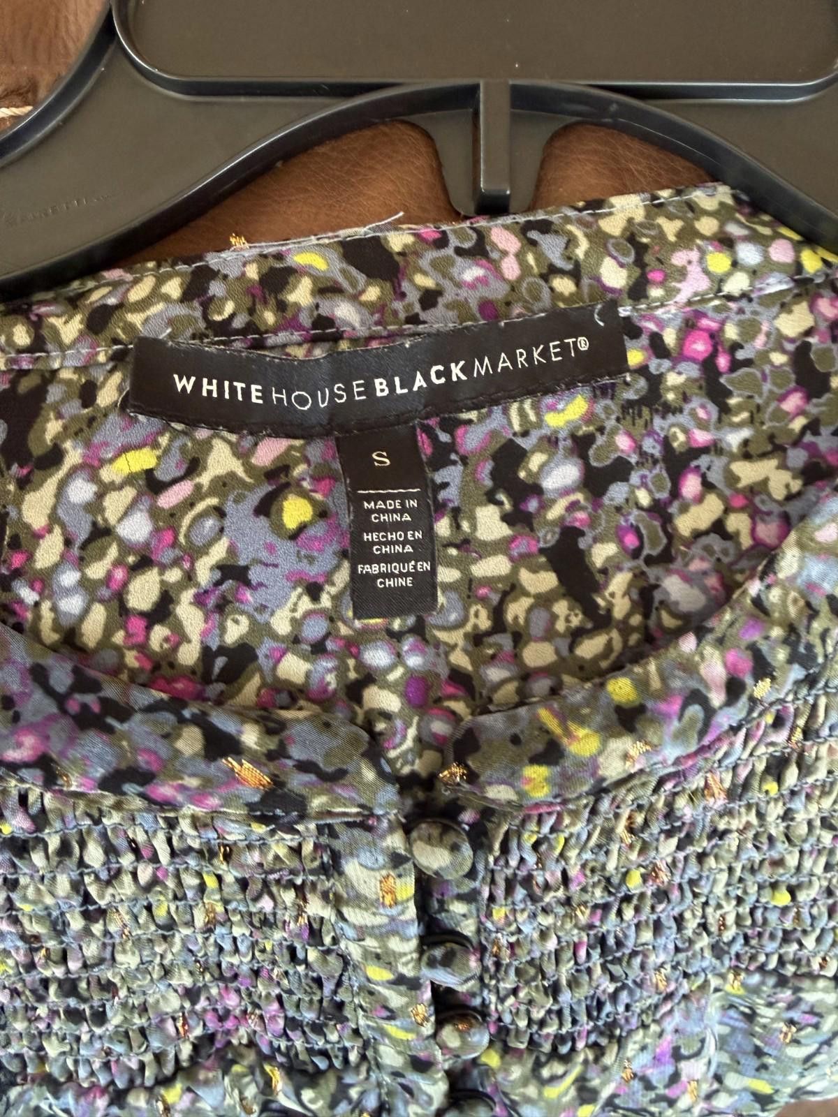 Other WHBM Pointillism Blouson Dress Long Sleeves S Metallic Size S / US 4 / IT 40 - 9 Thumbnail