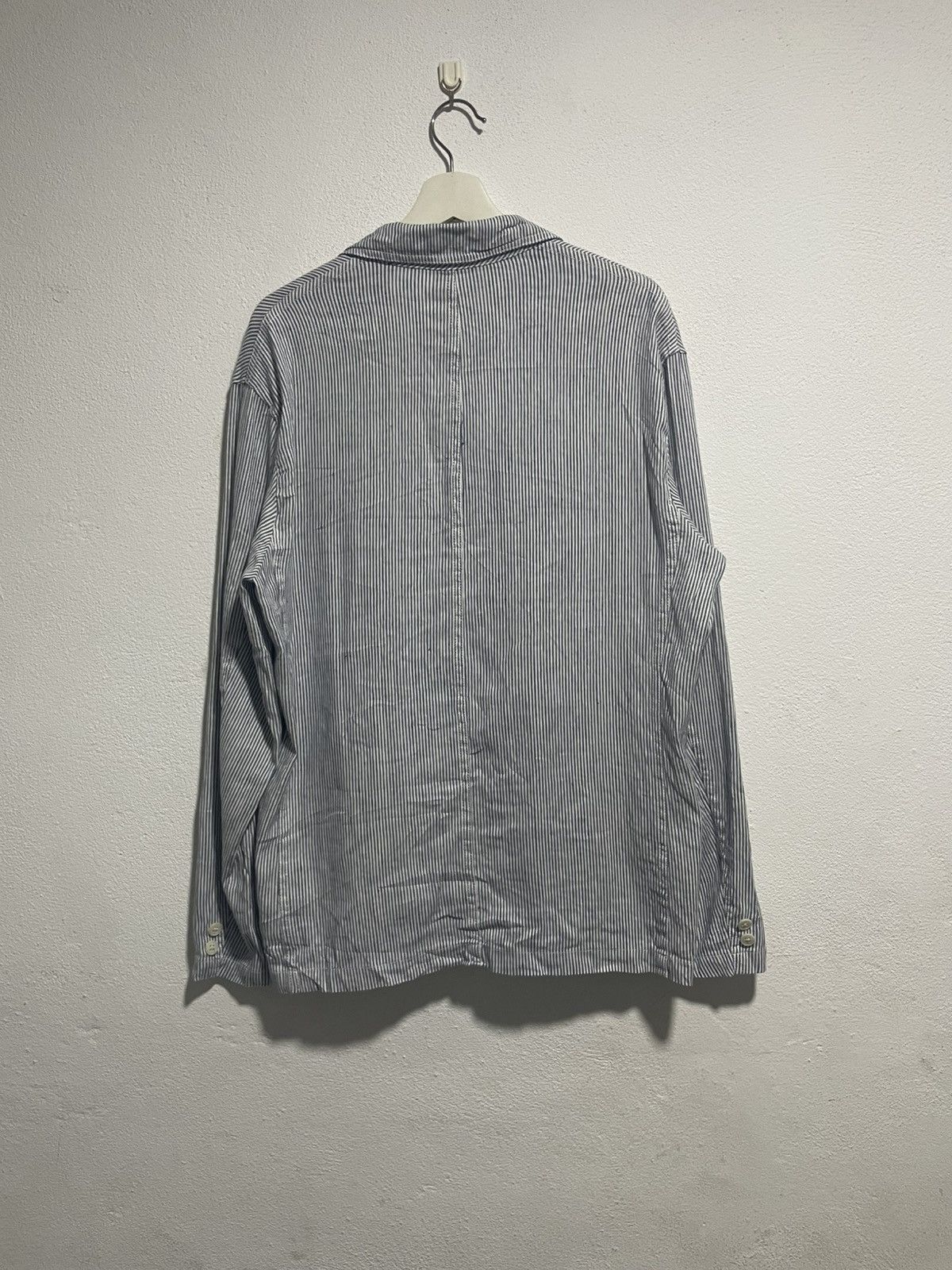 Japanese Brand × Uniqlo vintage y2k uniqlo hickory stripe light utility chore jacket Size US L / EU 52-54 / 3 - 4 Thumbnail