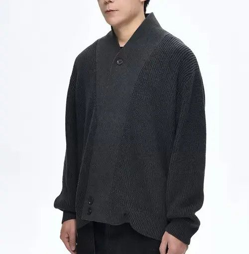 VIBE Cleanfit retro fashion wrap knit cardigan knitwear Size US XXL / EU 58 / 5 - 4 Thumbnail
