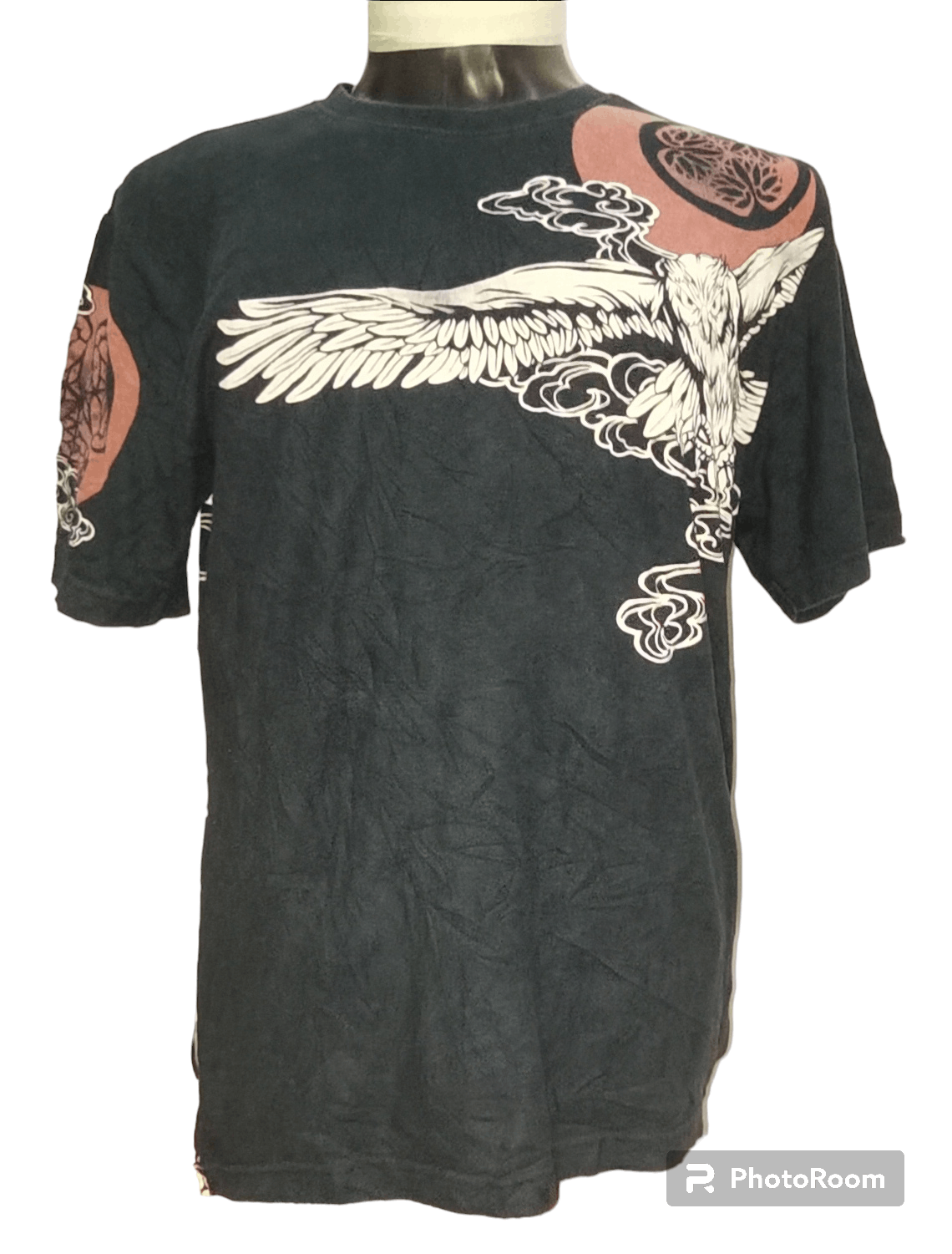 EASTERN ICONOGRAFY INFINITY EMBROIDERED PRINTED OWL SHIRT