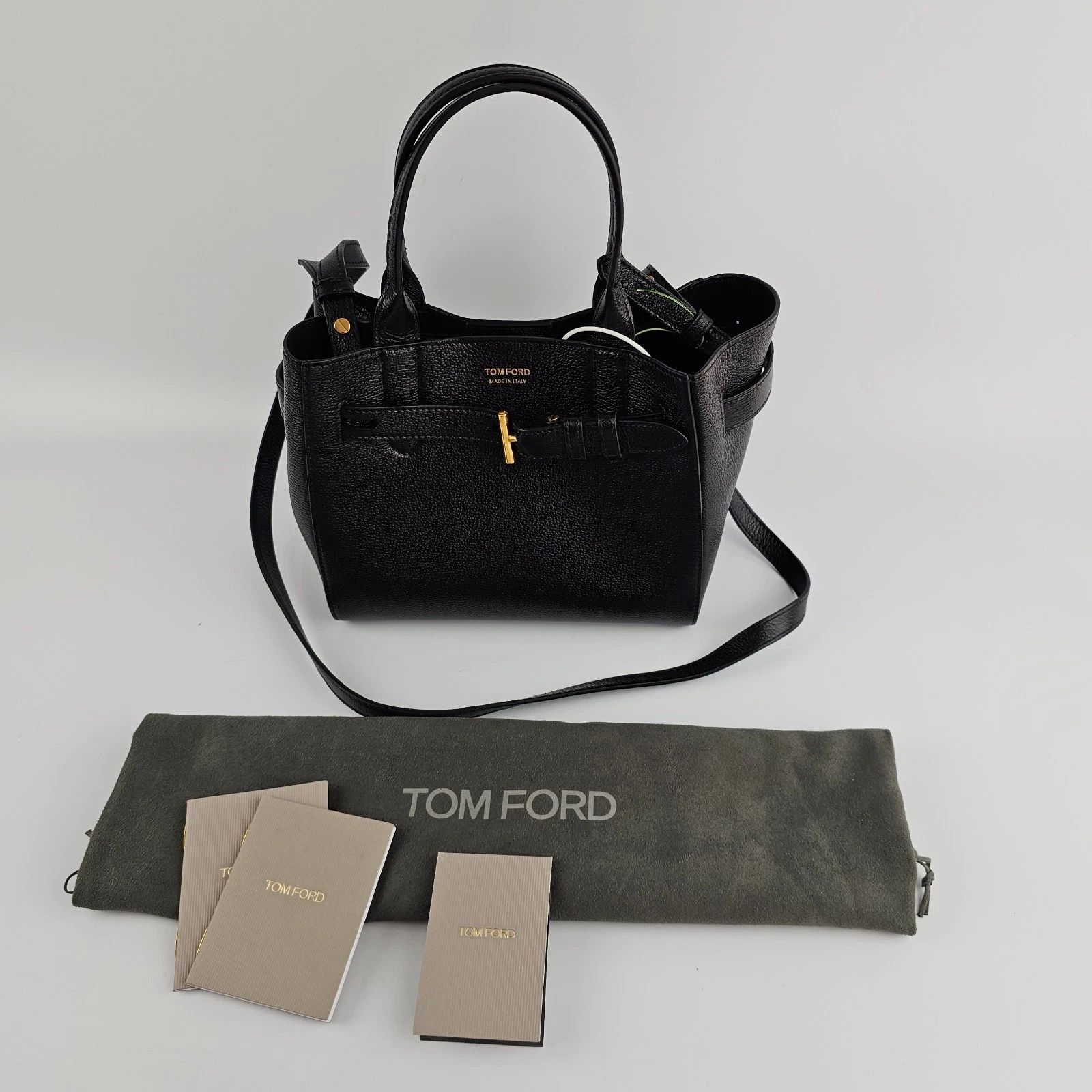 Tom Ford TOM FORD Audrey Small Black Leather Tote New Auth. Size ONE SIZE - 2 Thumbnail