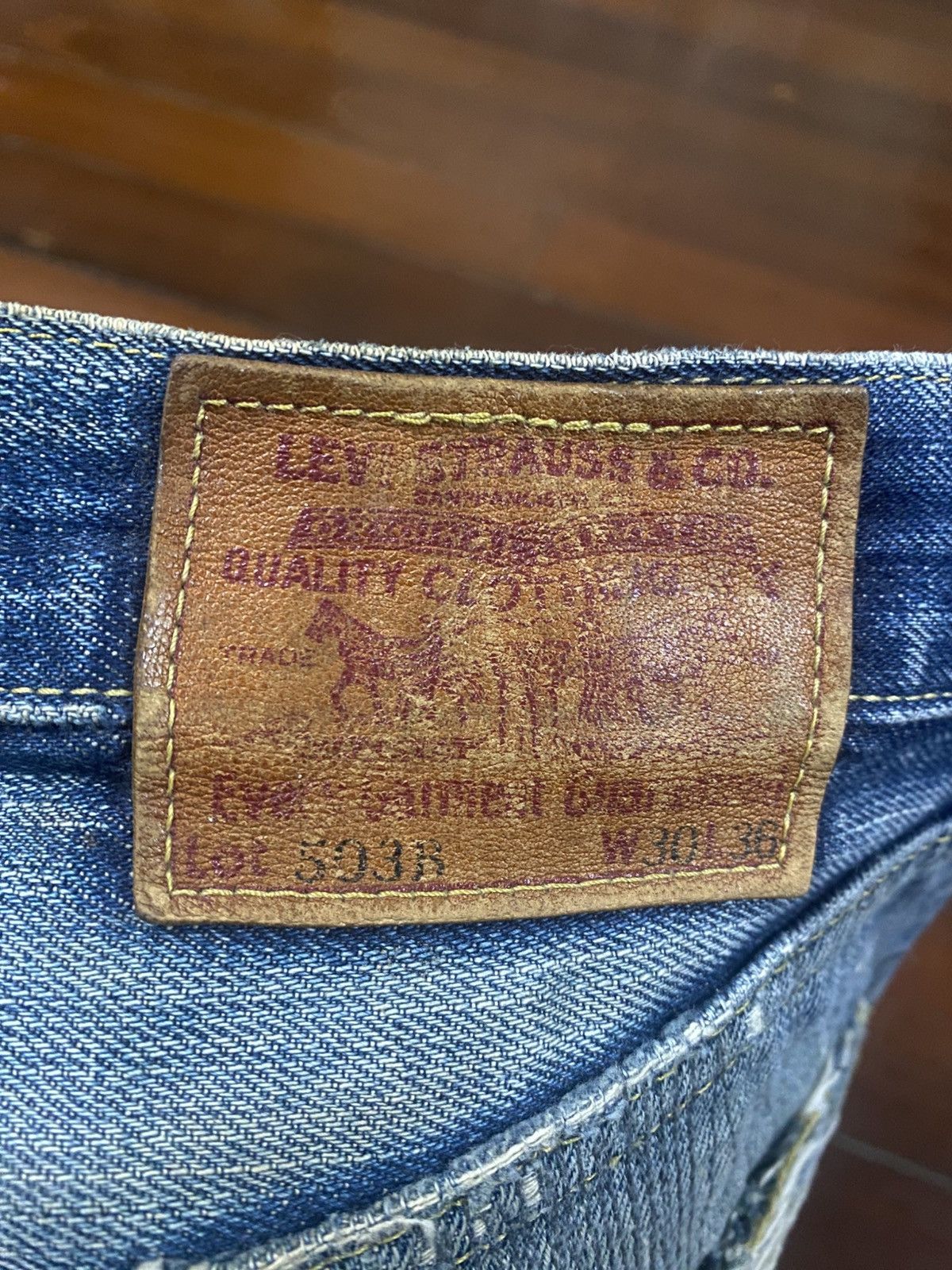 Levi's Vintage Clothing Vintage Levi’s Big E 503 RedLine boro distressed rework Size US 31 - 17 Thumbnail