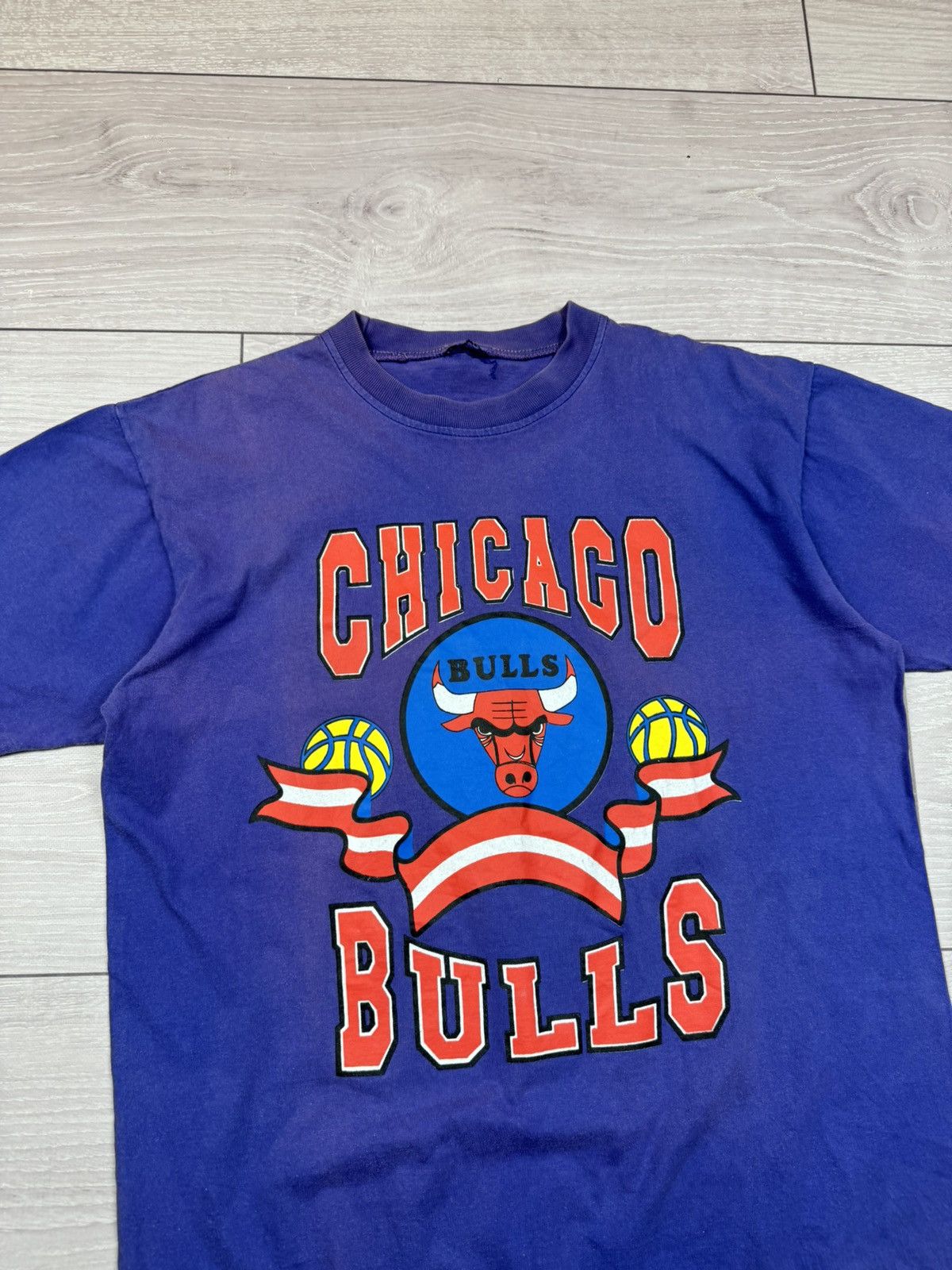 NBA × Vintage Vintage 90s Chicago Bulls Single Stitch T shirt Size US M / EU 48-50 / 2 - 3 Thumbnail