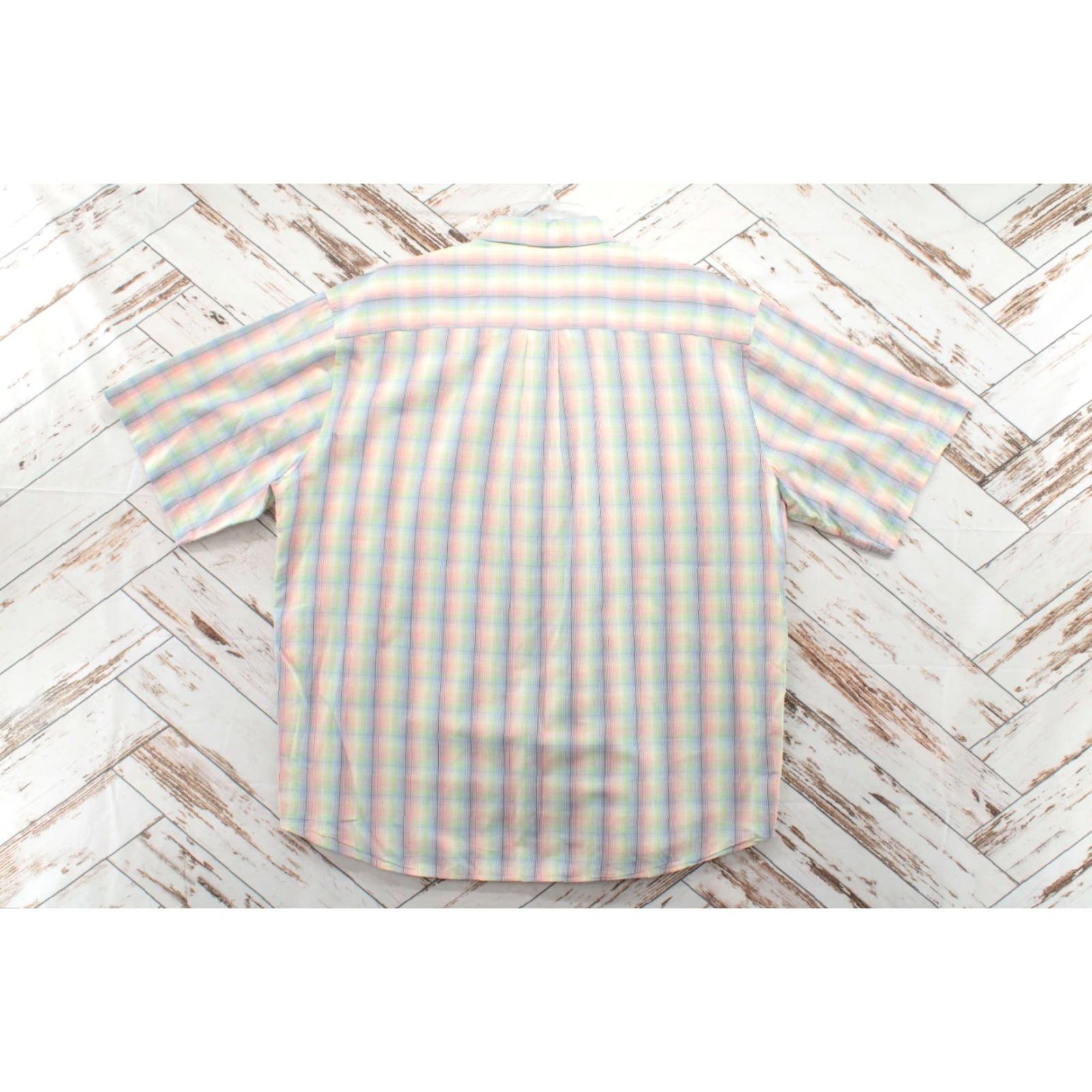 Rainbow Alan Flusser Shirt Men's 2XL Short Sleeve Multi-Color Plaid Rainbow Preppy Size US XXL / EU 58 / 5 - 2 Thumbnail