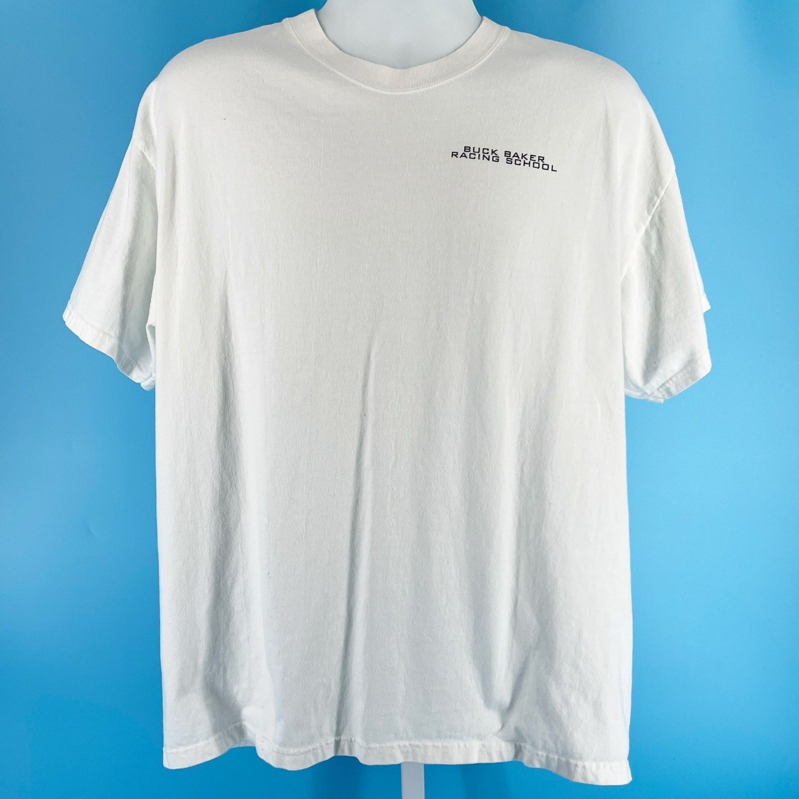 Hanes × Vintage 90s Buck Baker Racing School tshirt 1990s vintage Size US XL / EU 56 / 4 - 3 Thumbnail