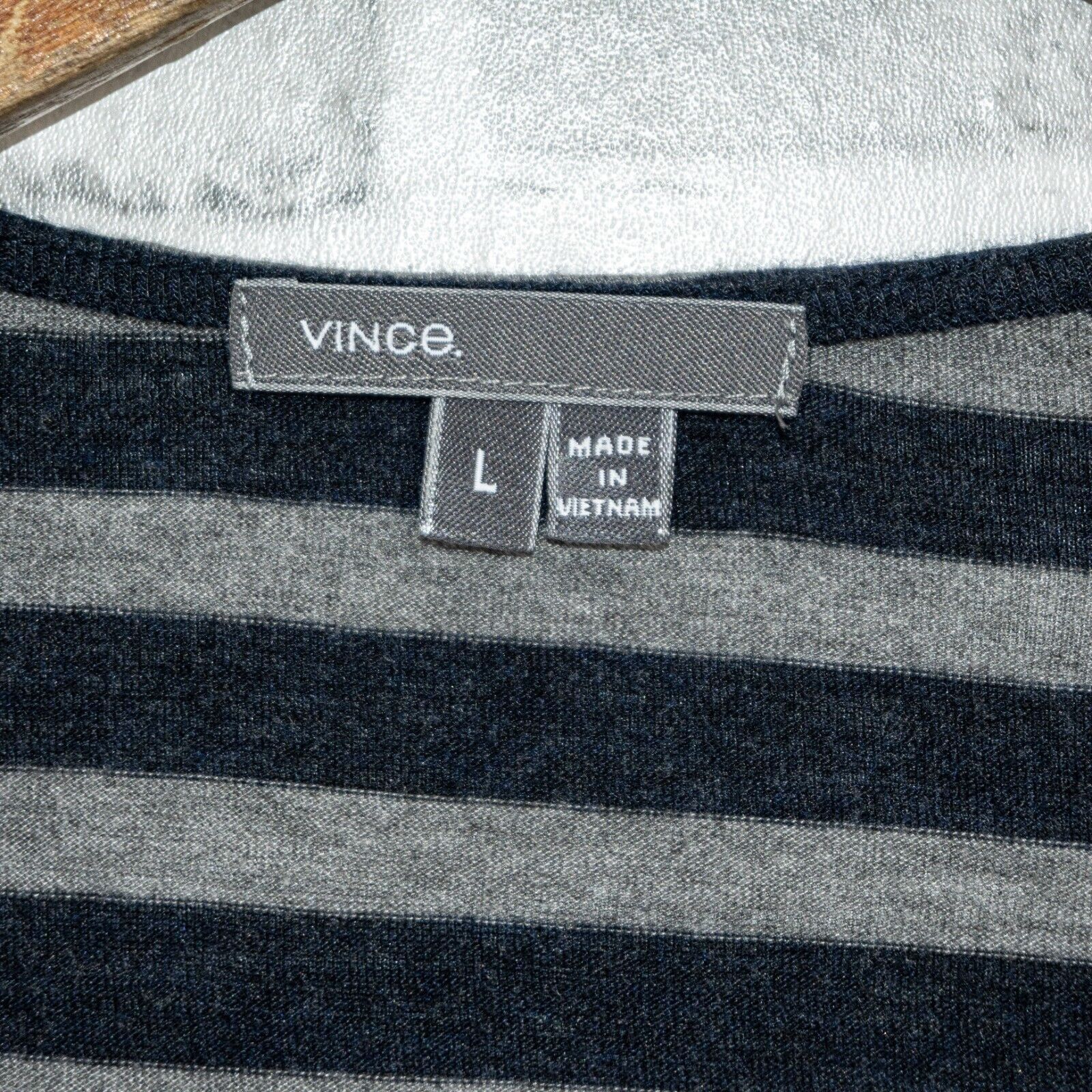 Vince VINCE Scoop Neck Dolman Sleeve Pullover Blouse Gray Navy Size L / US 10 / IT 46 - 2 Thumbnail