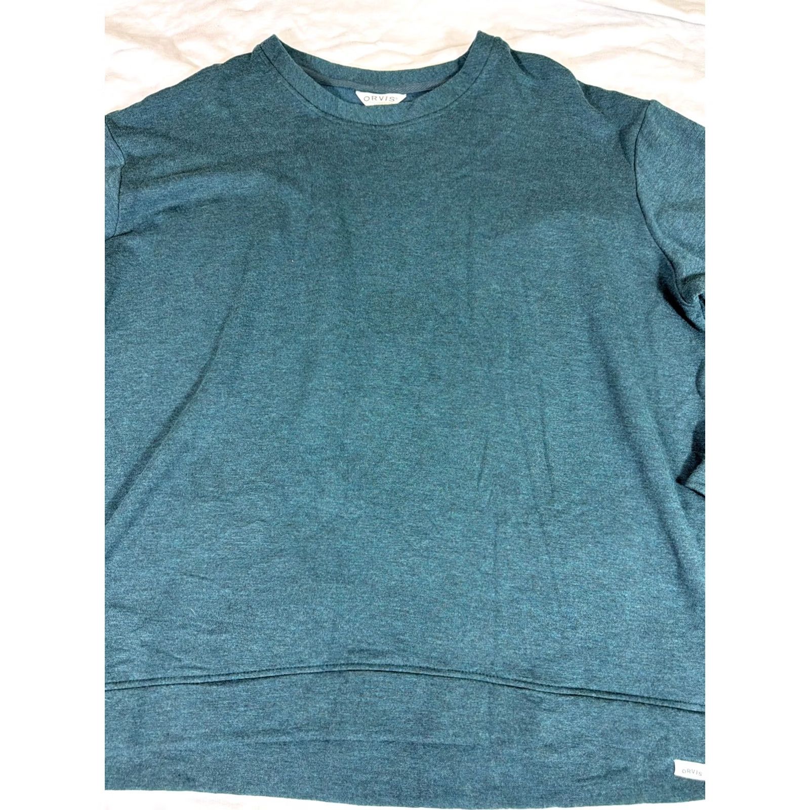 Orvis VINTAGE Orvis Men’s XXL Polyester Crewneck Pullover Sweatshirt Lightweight Green Size US XXL / EU 58 / 5 - 3 Thumbnail