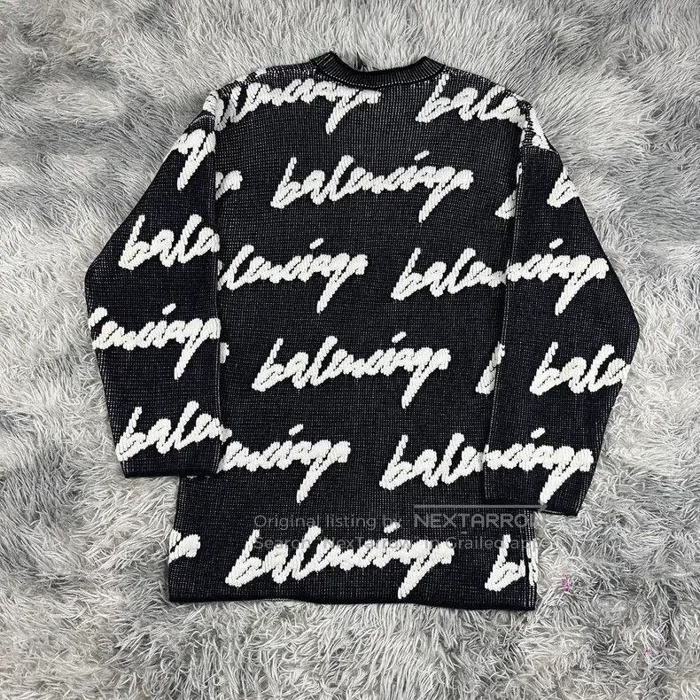 Balenciaga Balenciaga Fully printed black sweater Size US S / EU 44-46 / 1 - 2 Thumbnail