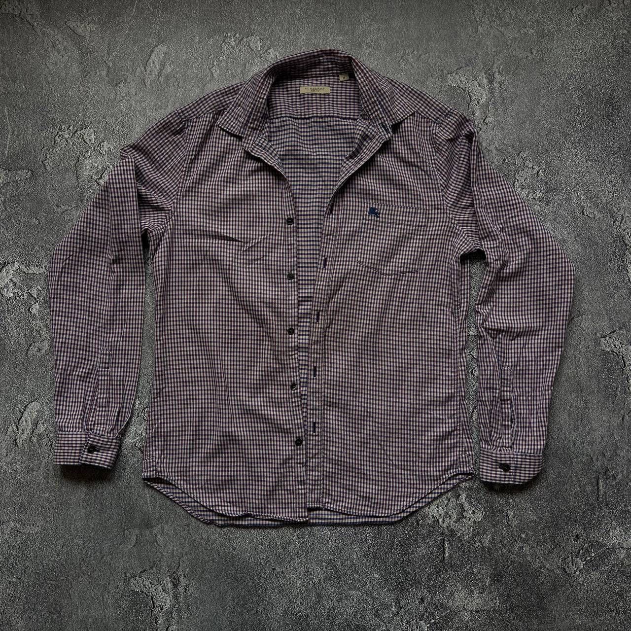 Burberry × Japanese Brand Burberry Brit Shirt Long Sleeve Navy Size M Size US M / EU 48-50 / 2 - 1 Thumbnail