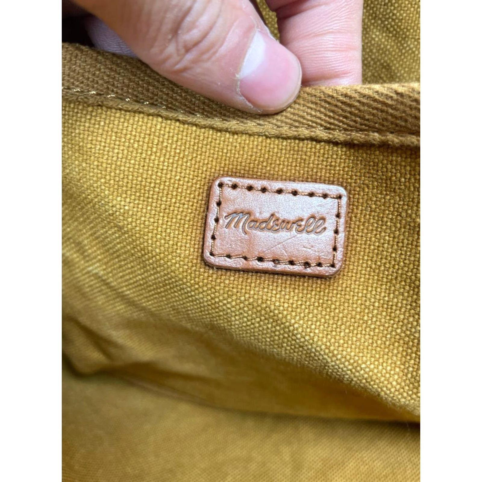 Madewell Madewell Bags Shoulder Brown Leather Inner Zip Pocket Double Handle Strap Medium Womens Brown Leather Shoulder Bag Size ONE SIZE - 7 Thumbnail