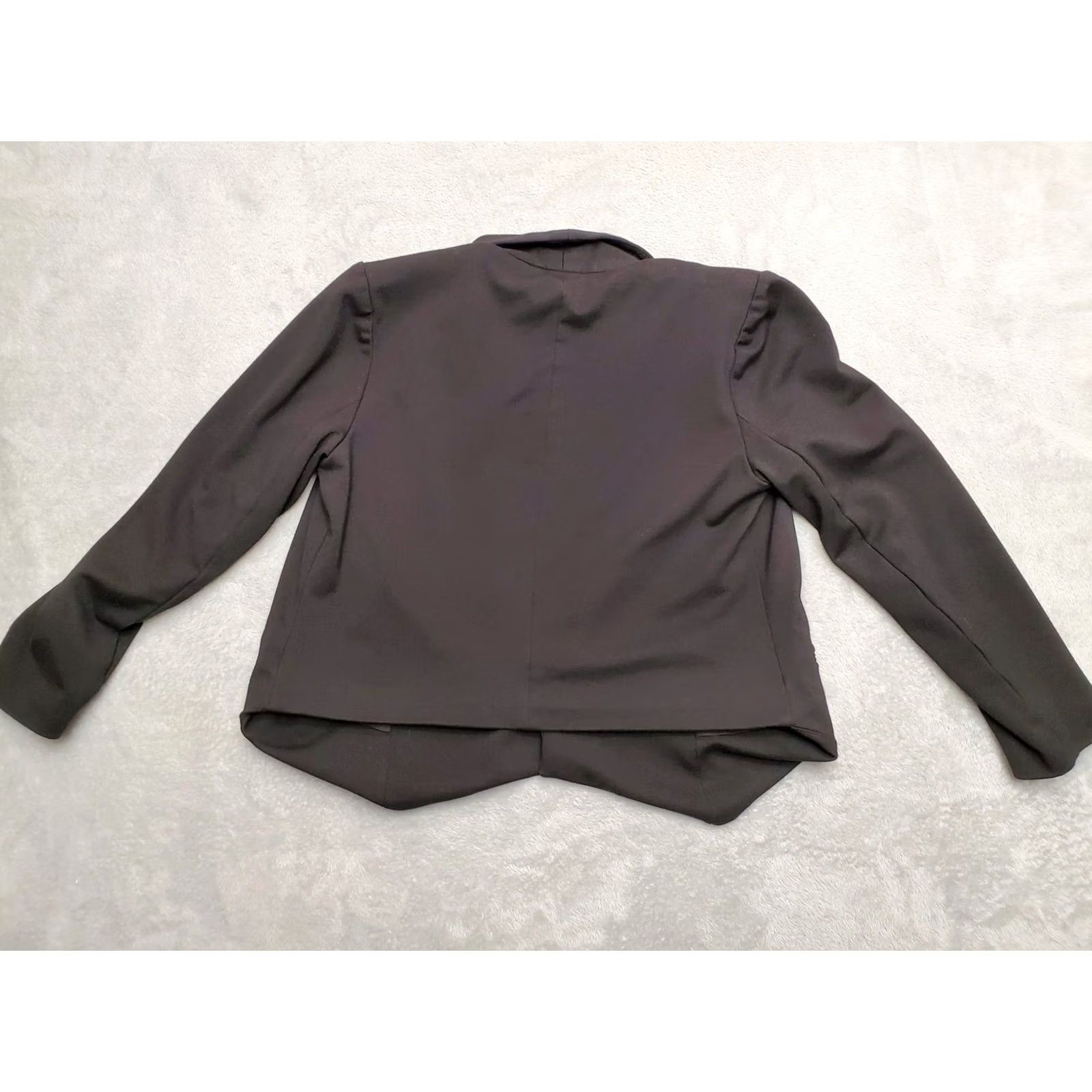 Vintage Chicos Jacket Womens Sz 1 US 8 Black Lined Rayon Blend Open Front Blazer Size XS / US 0-2 / IT 36-38 - 4 Thumbnail
