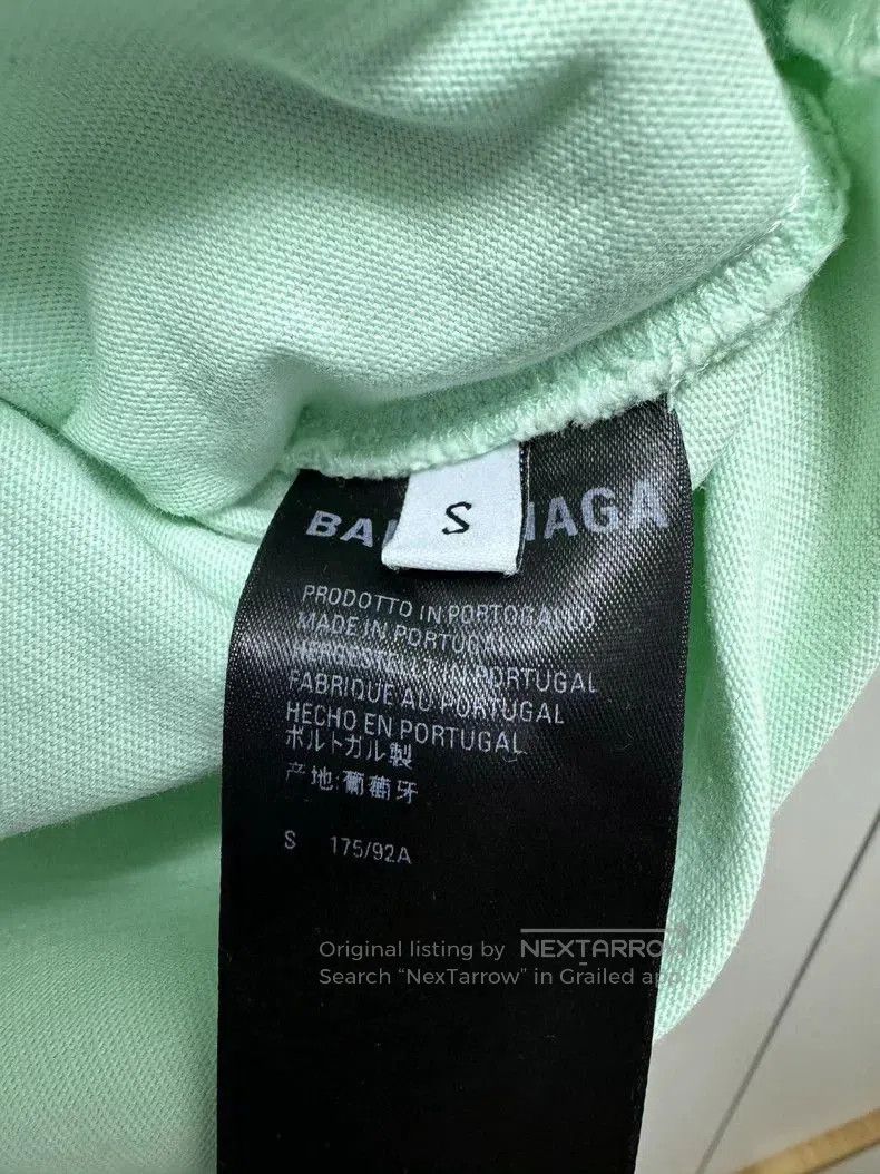 Balenciaga Balenciaga Mint Green Embroidered Tee. Size US S / EU 44-46 / 1 - 4 Thumbnail