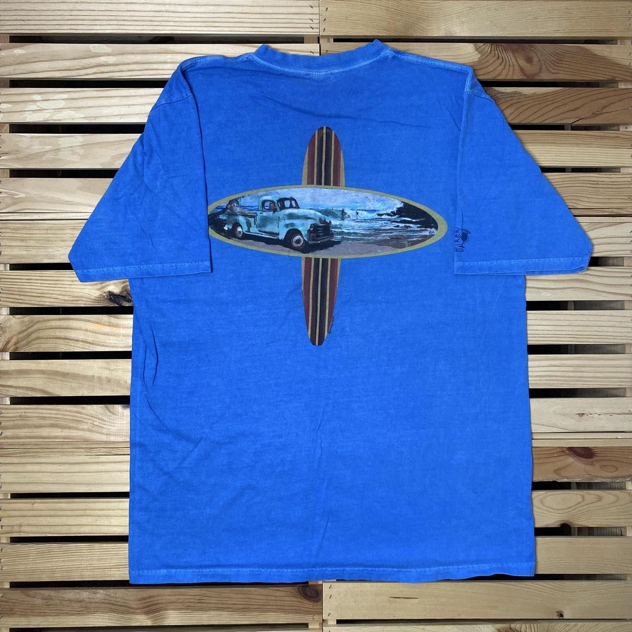 Other Vintage California Surfing Blue Surf Tee Size Large Size US L / EU 52-54 / 3 - 1 Thumbnail
