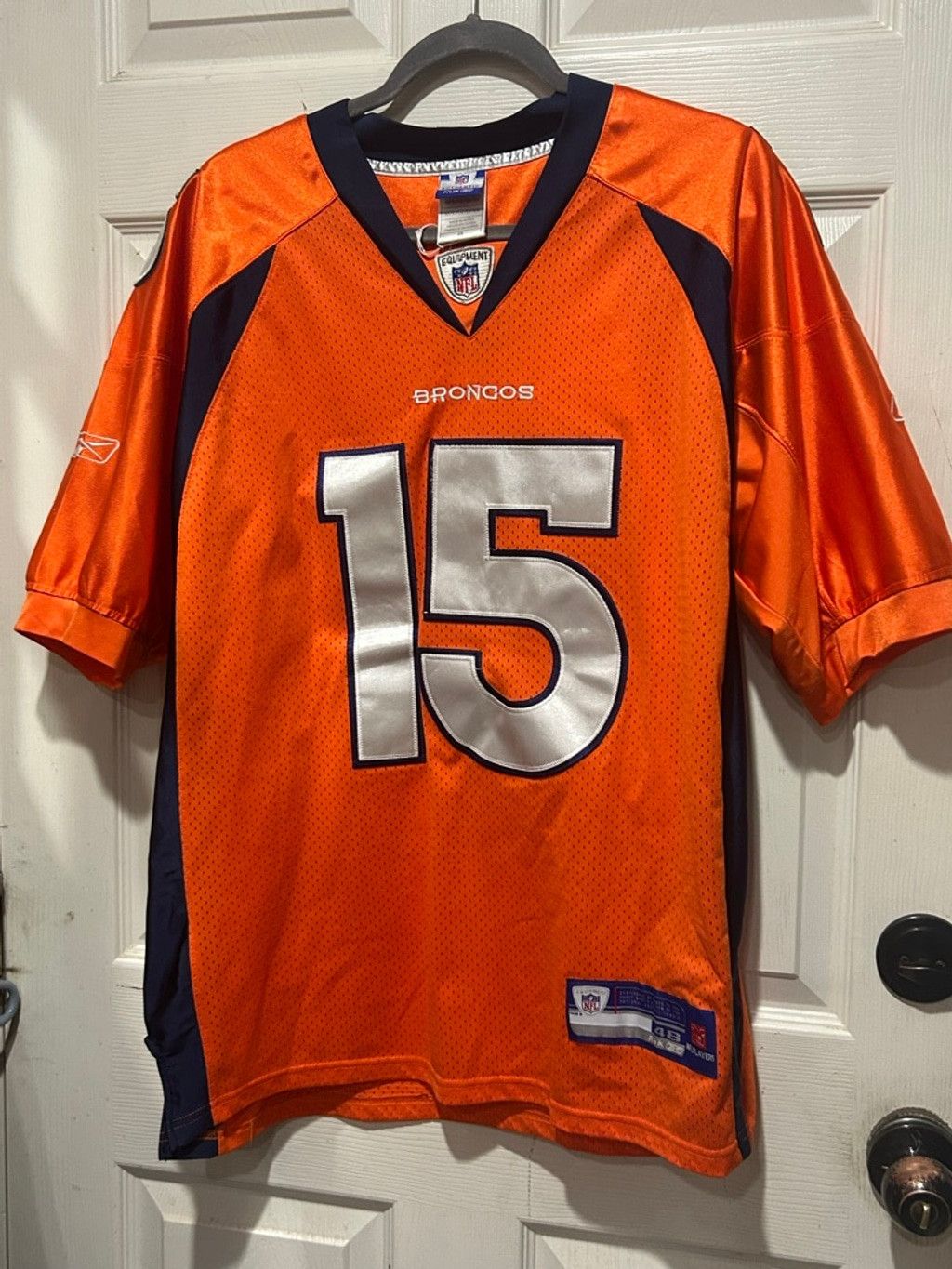 Reebok Men's Reebok Denver Broncos Marshall Jersey XL Orange Navy Size US XL / EU 56 / 4 - 2 Thumbnail
