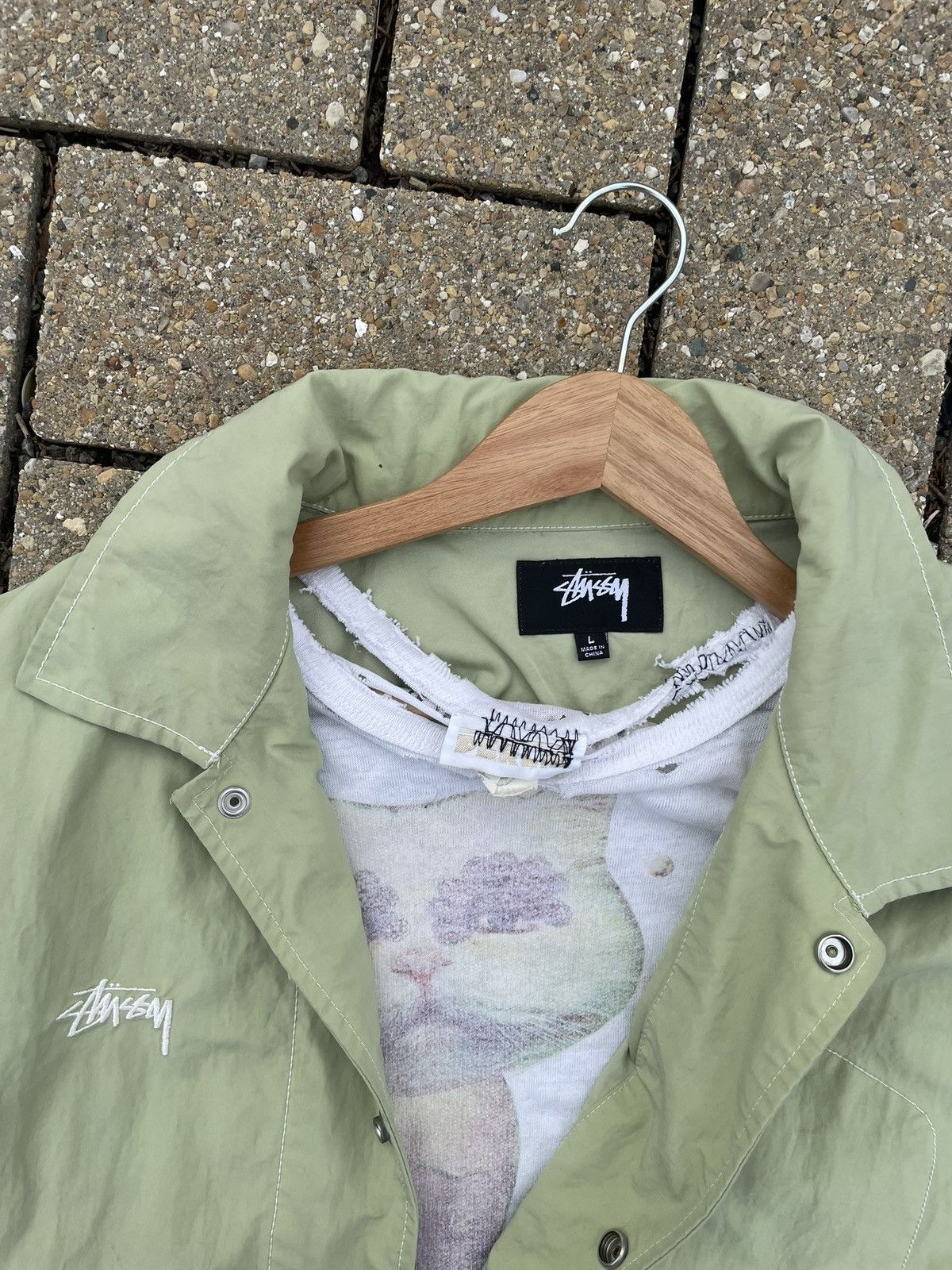 Stussy Green Stussy Jacket Size US L / EU 52-54 / 3 - 3 Thumbnail