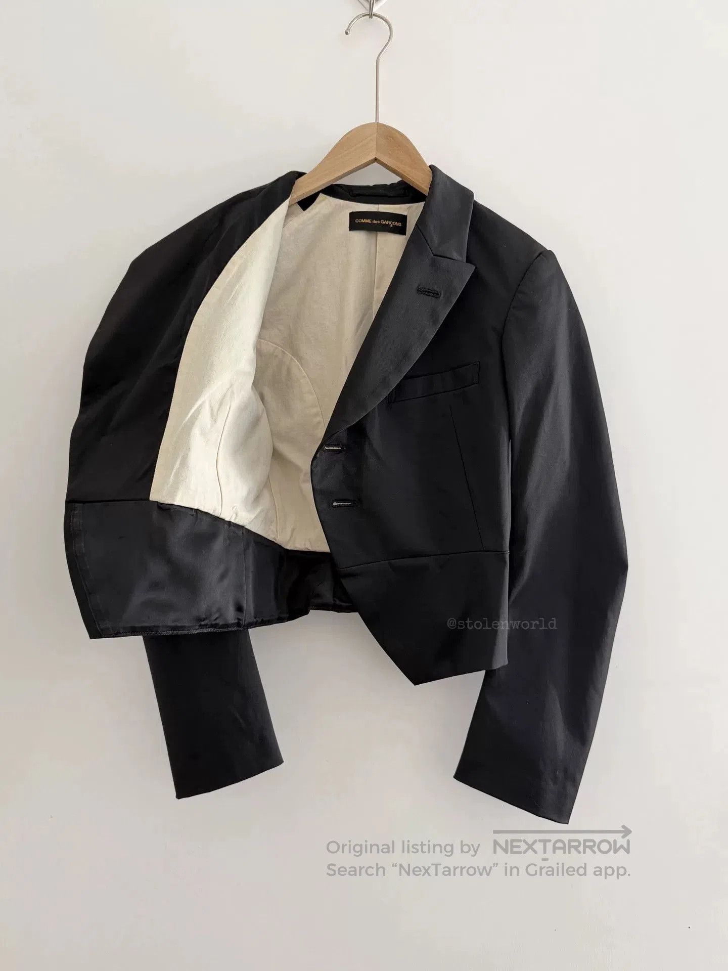 Comme des Garcons comme des garçons cropped sleeve blazer. Size S / US 4 / IT 40 - 4 Thumbnail